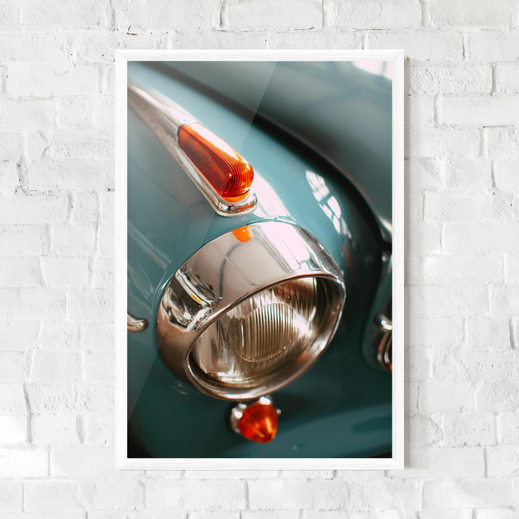 Рамкиран постер Green Closeup Car mockup 0