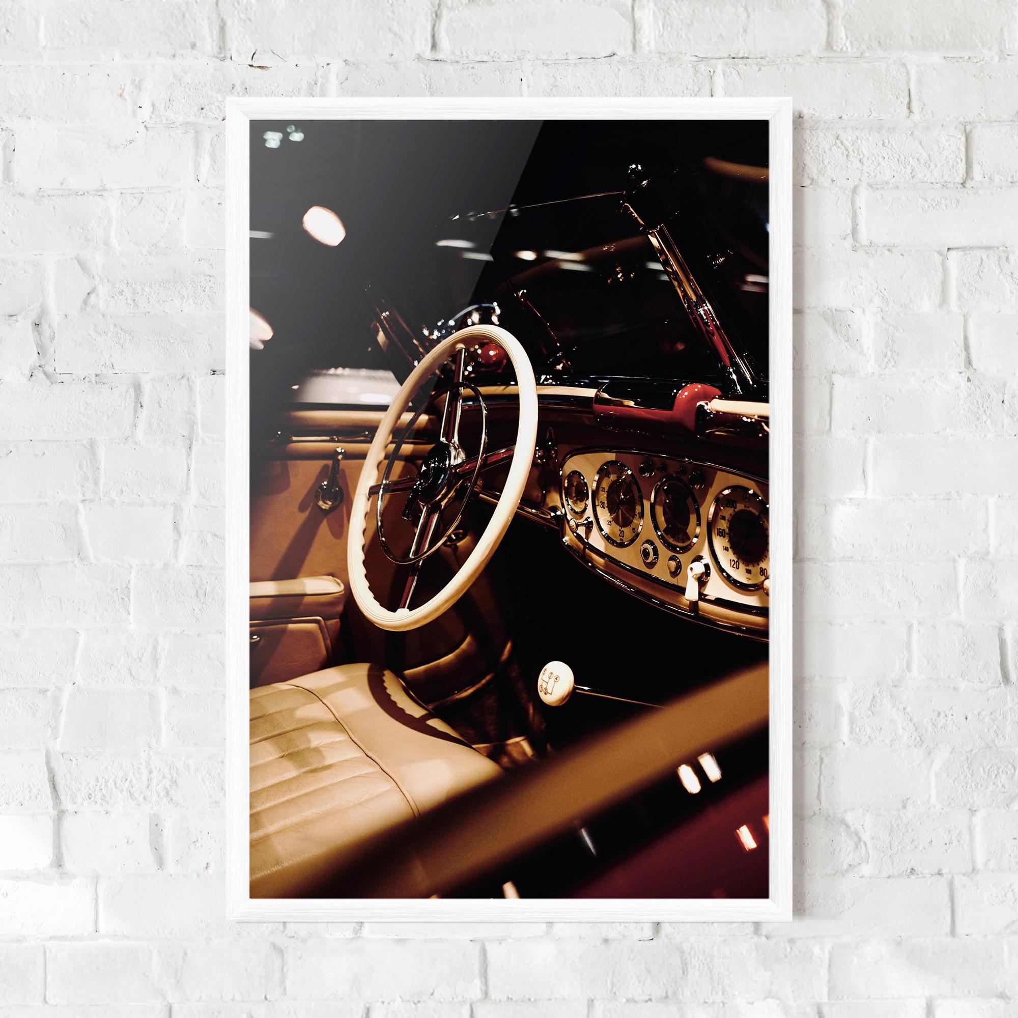 Рамкиран постер White Steering Wheel mockup 0