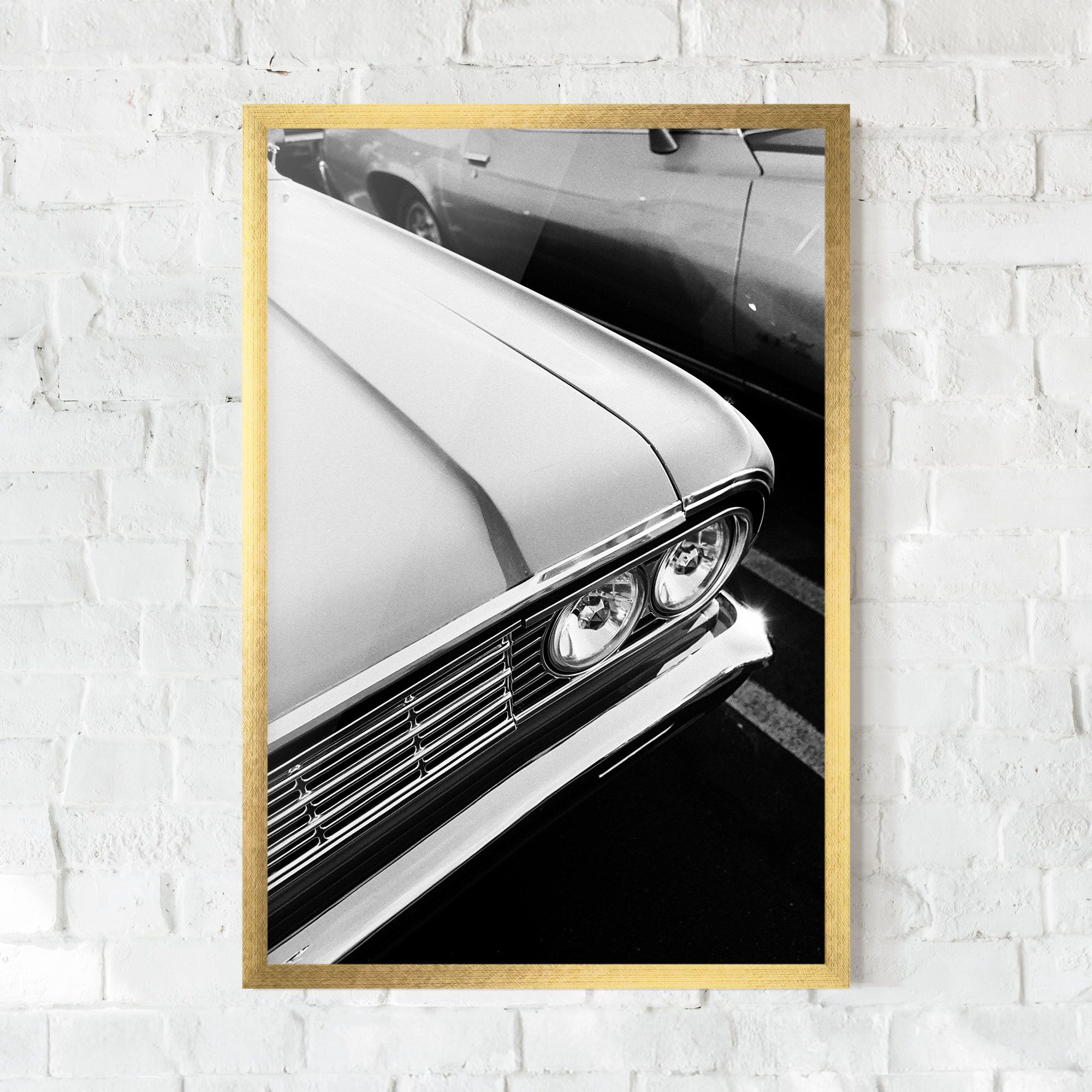 Grey Vintage Car mockup 0
