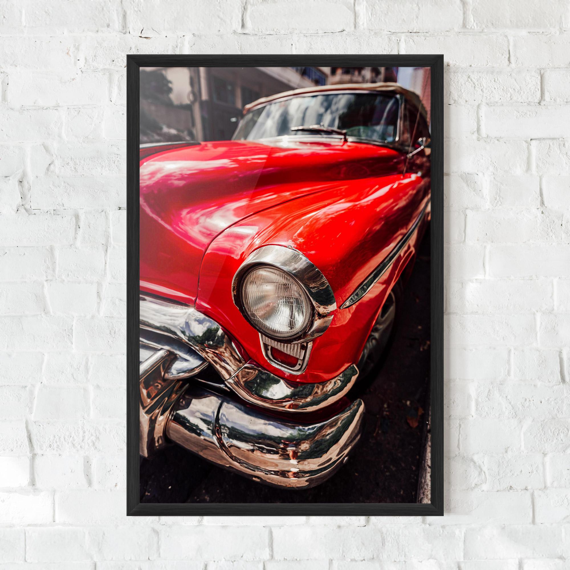 Рамкиран постер Shiny Old Car mockup 0