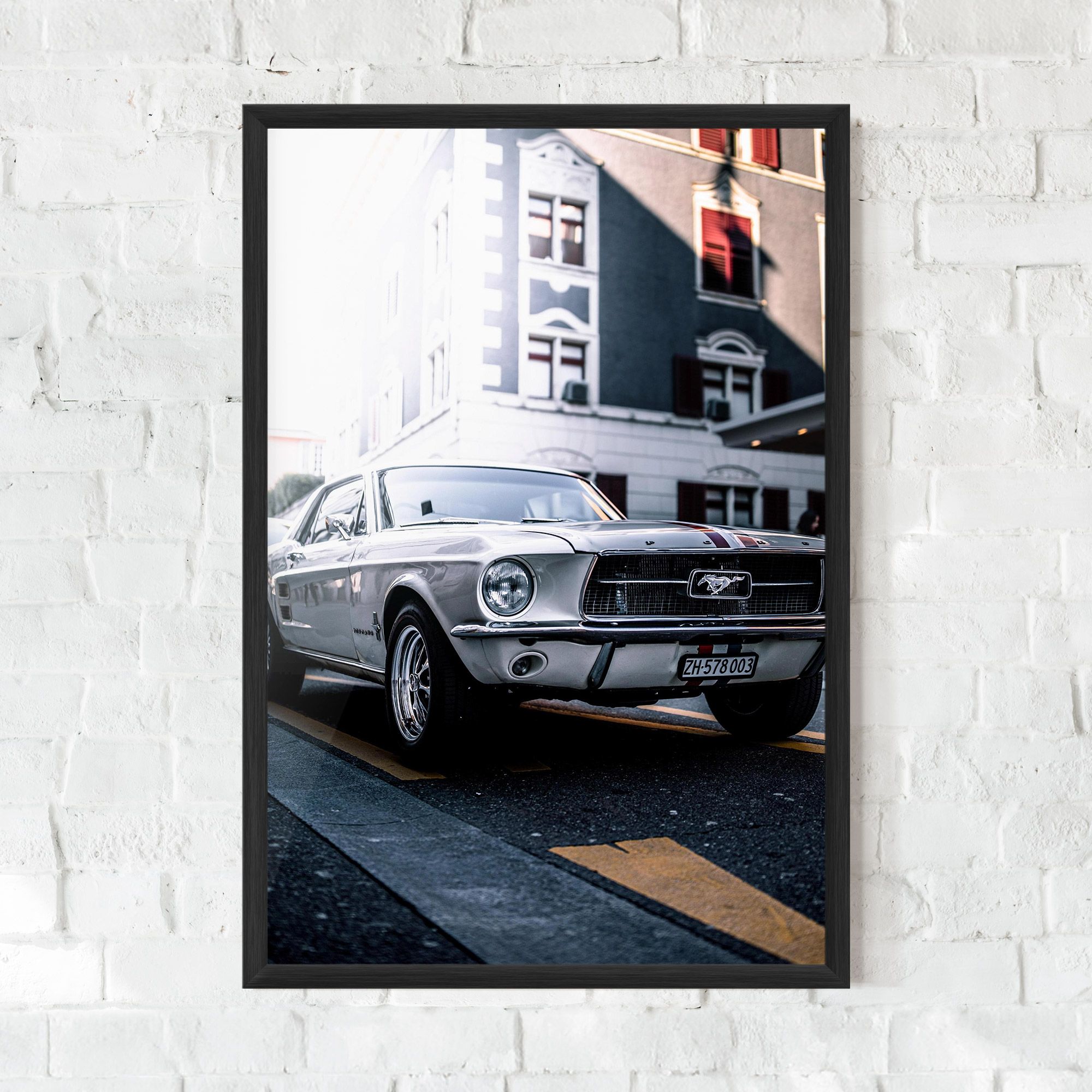 Vintage White Car mockup 0