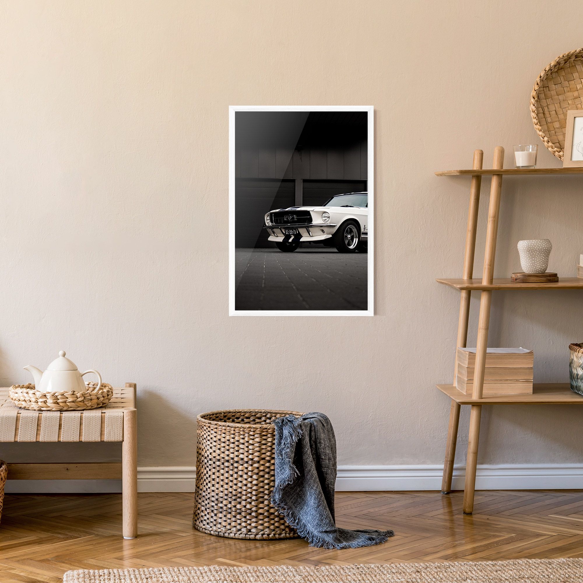 White Vintage Car mockup 9