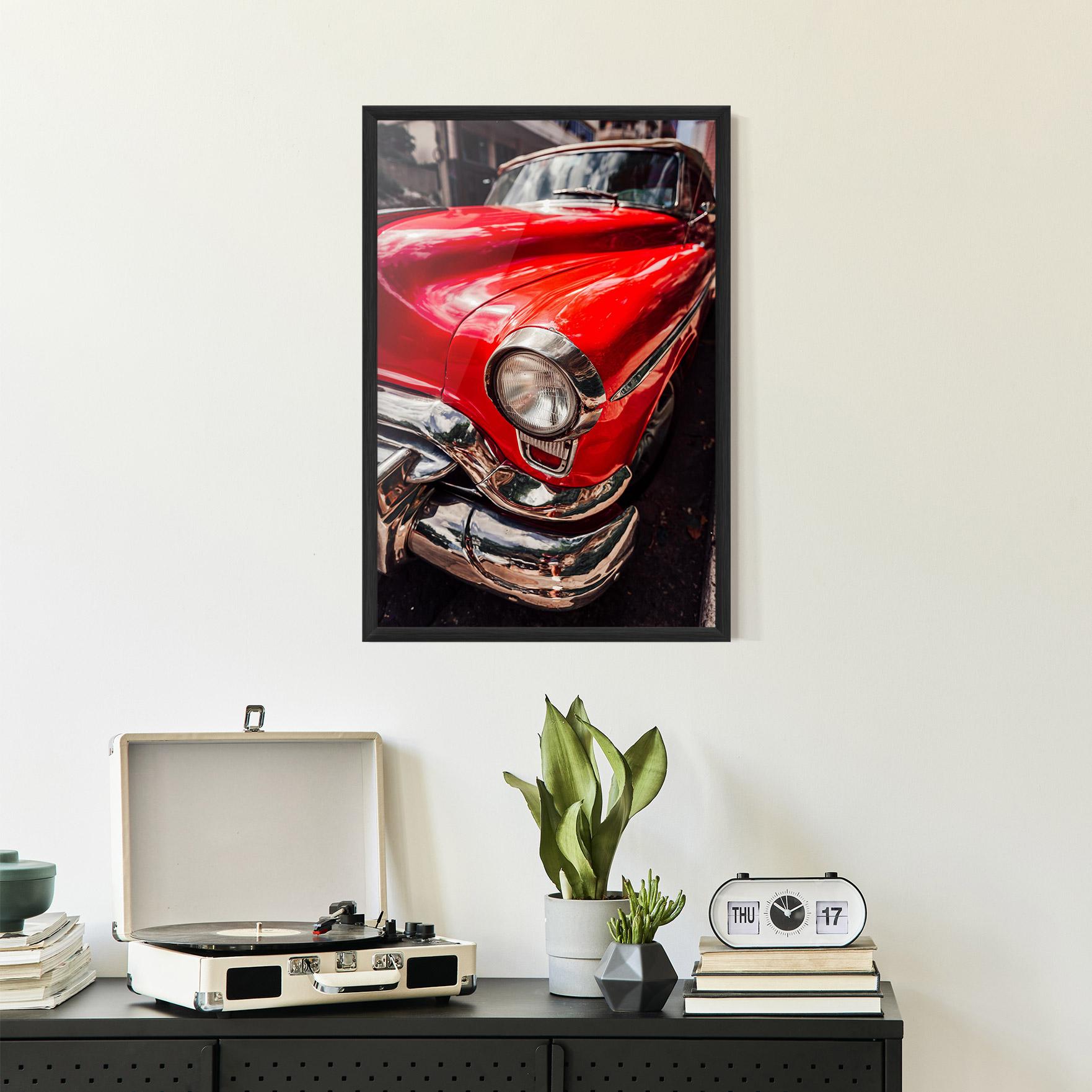 Рамкиран постер Shiny Old Car mockup 2