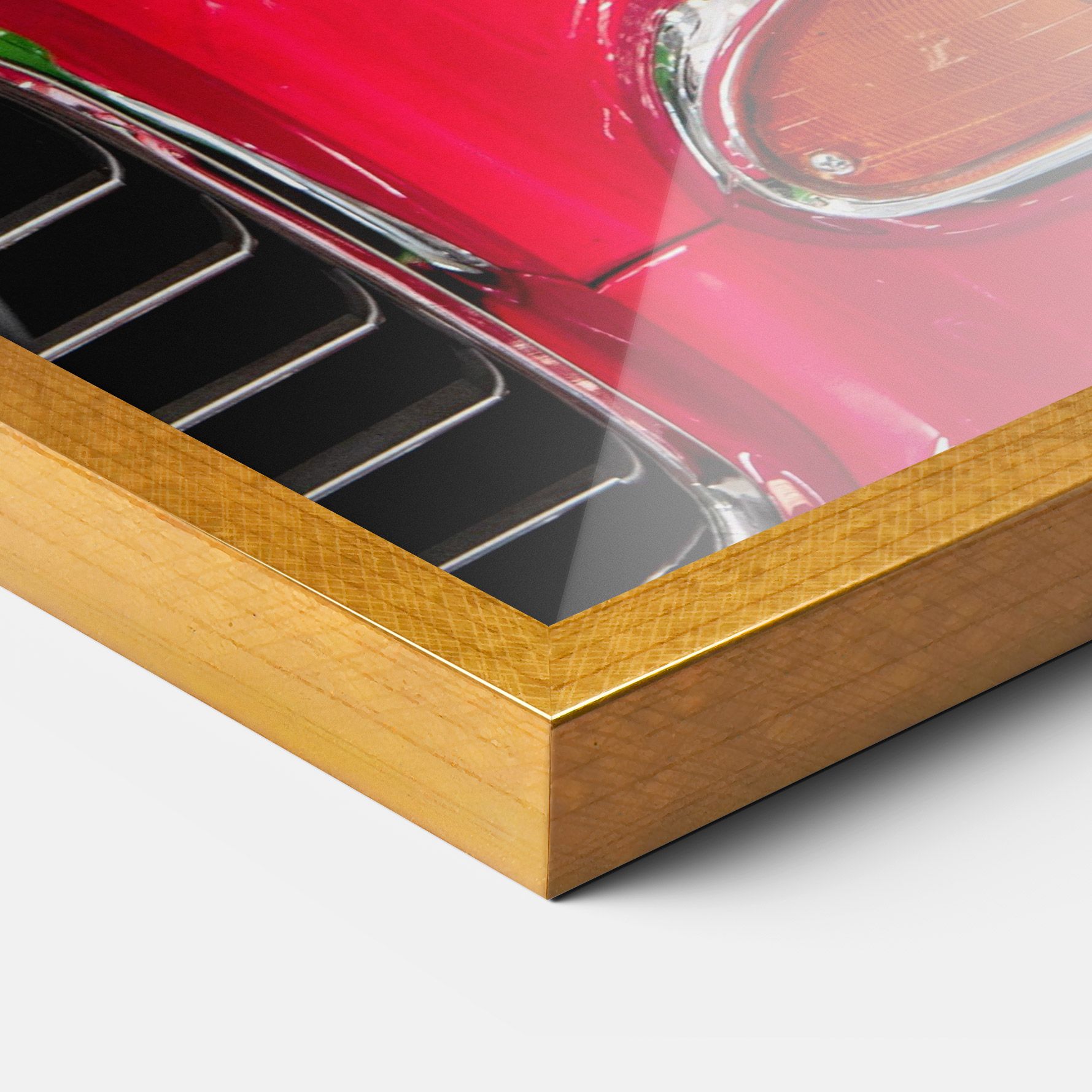 Closeup Red Car mockup 3