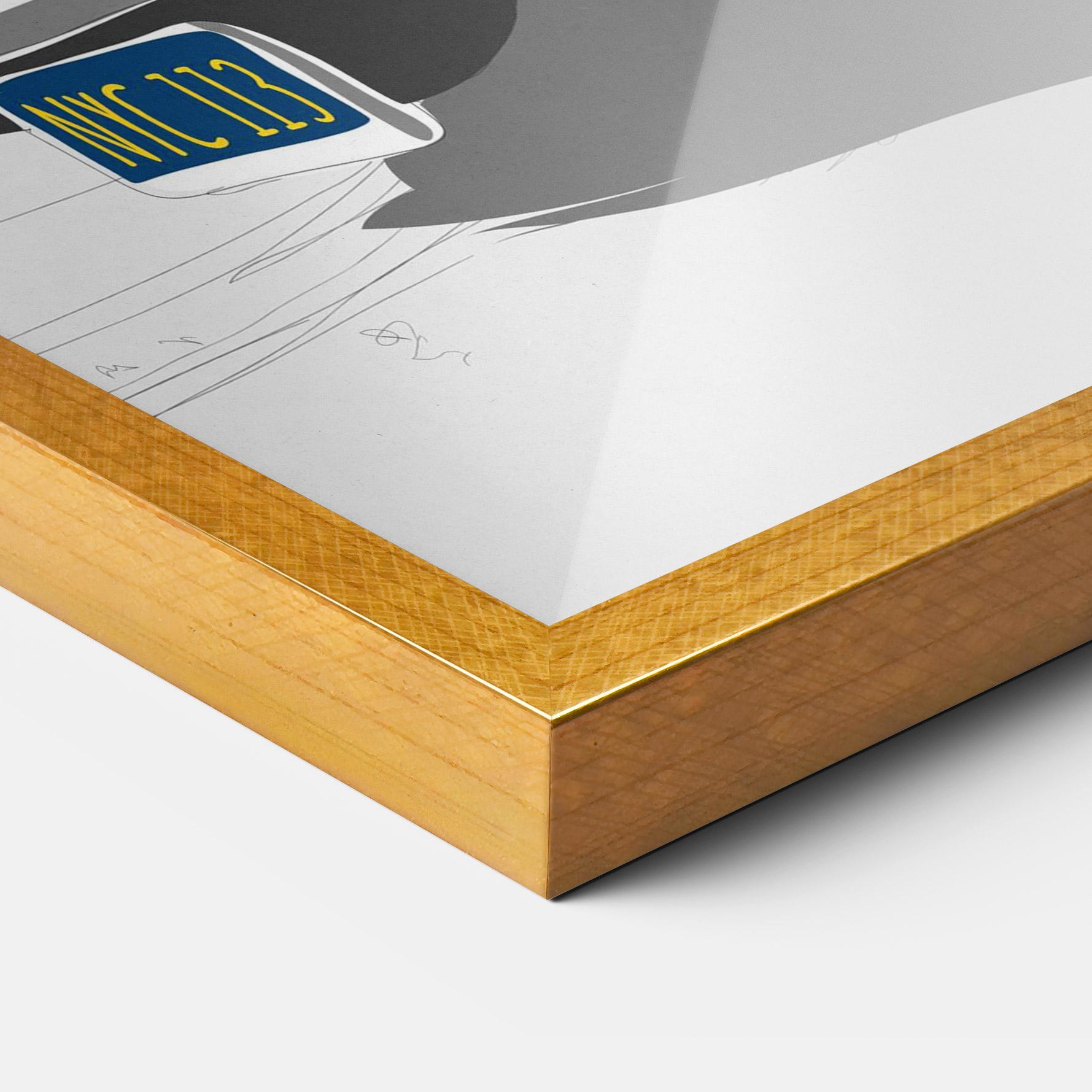 Рамкиран постер Vintage Drive mockup 3