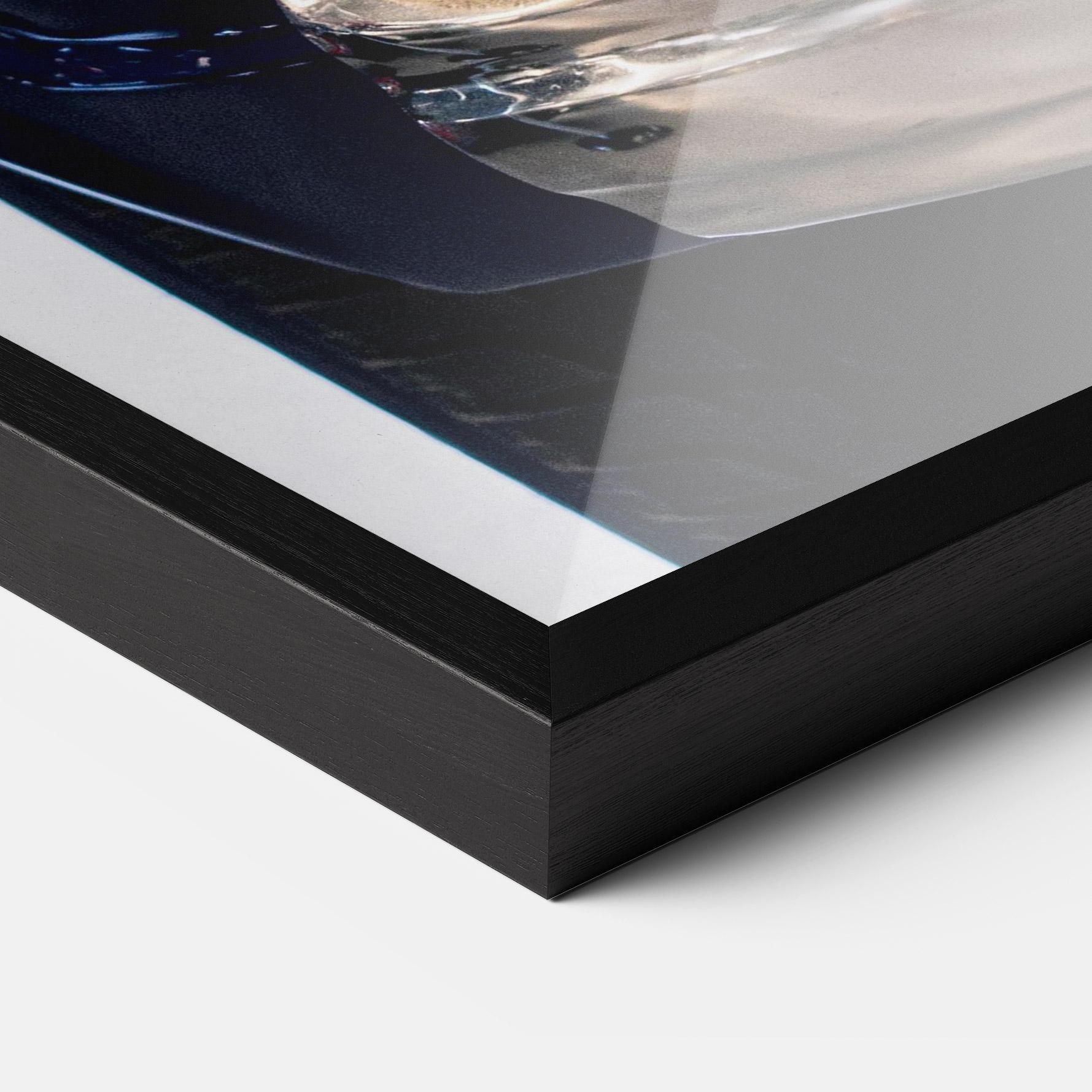 Рамкиран постер Blue White Car mockup 3