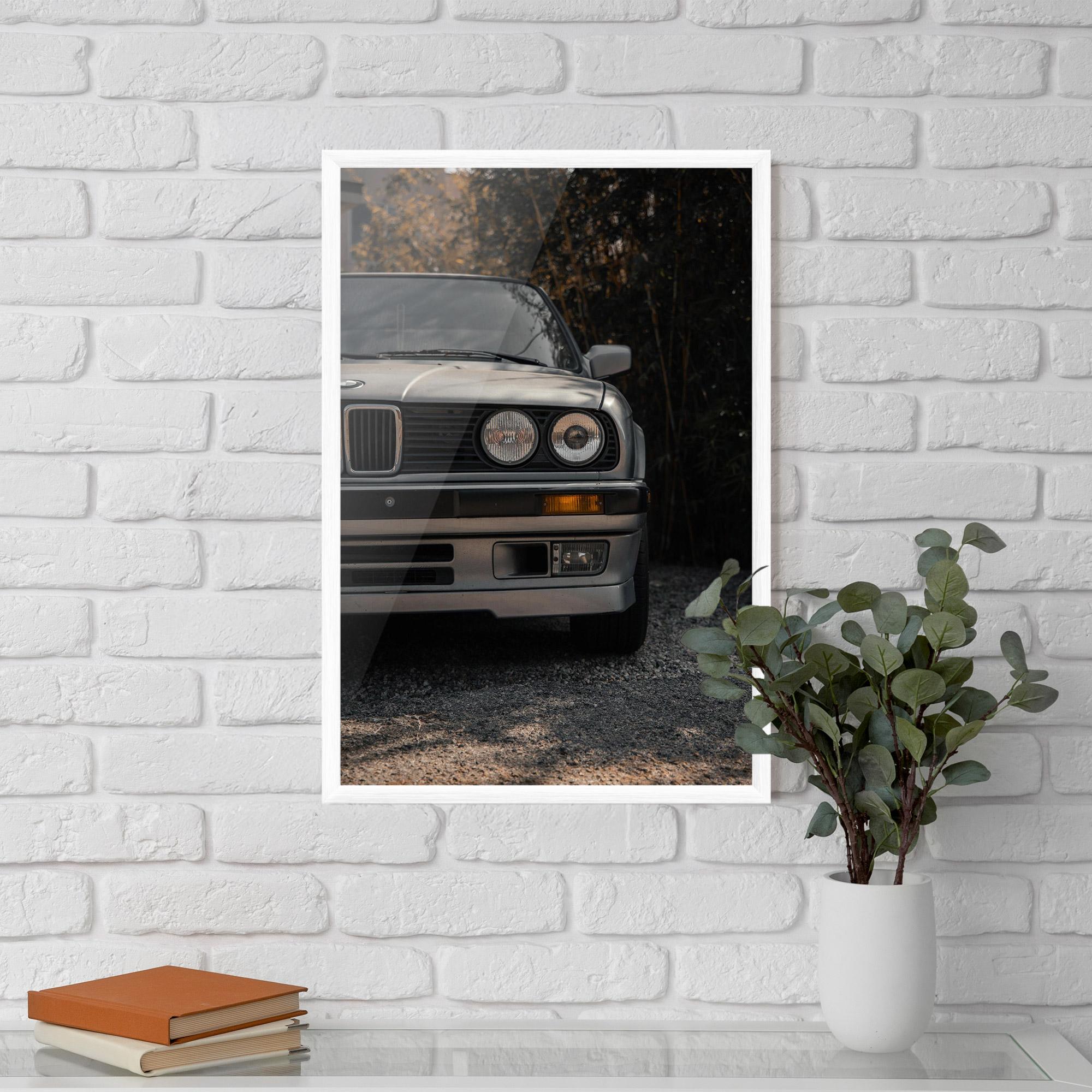 Рамкиран постер Old Bmw Car mockup 5