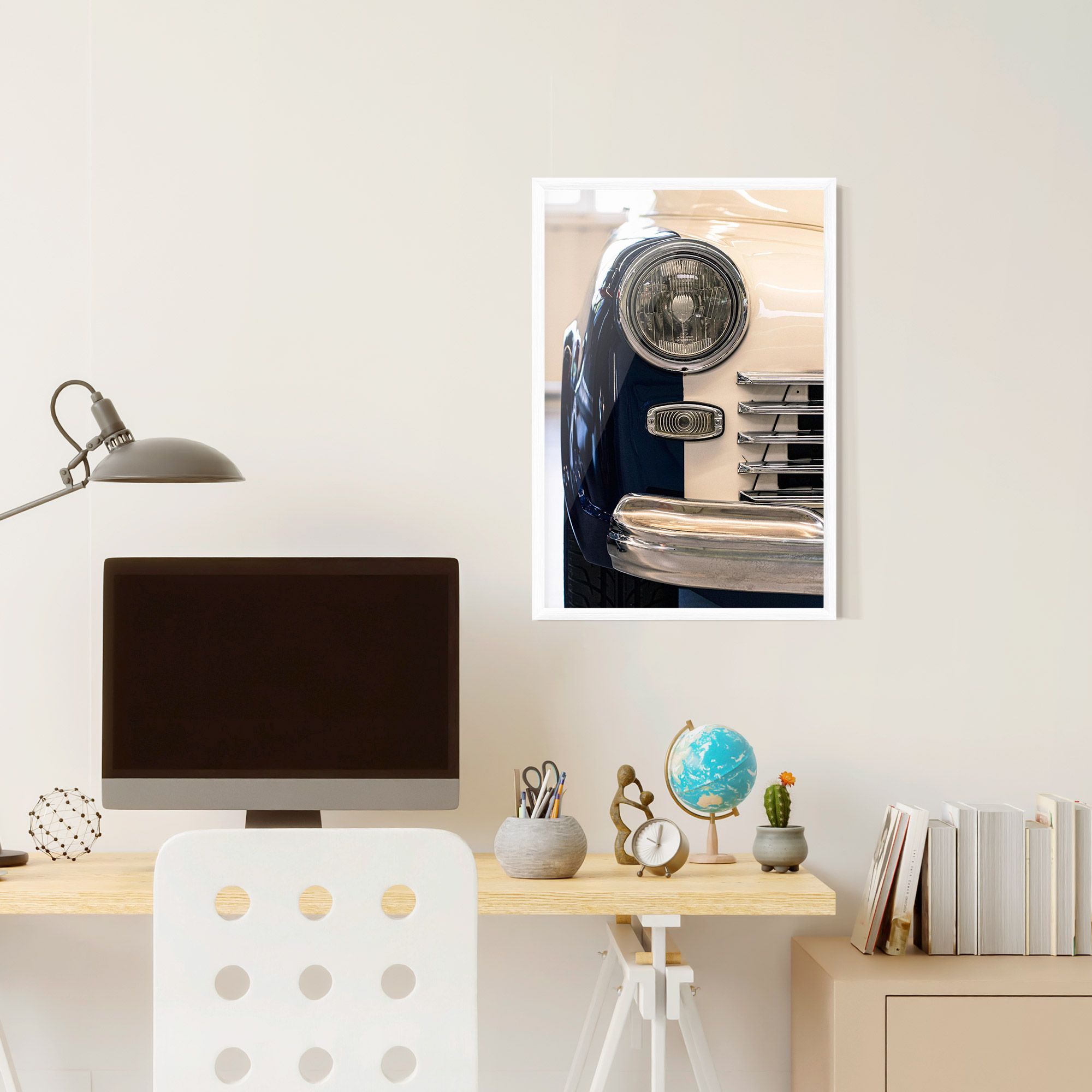 Blue White Car mockup 6