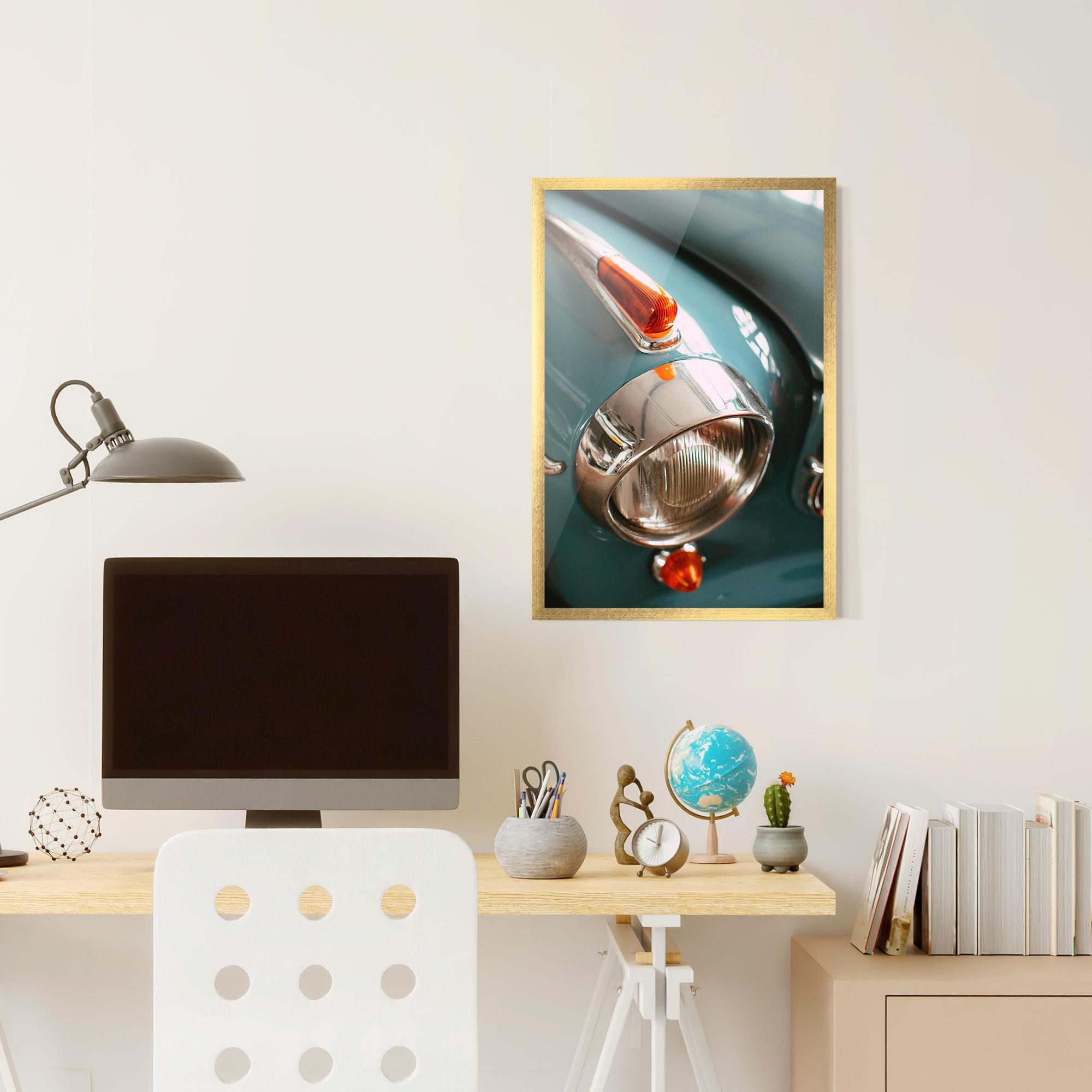 Рамкиран постер Green Closeup Car mockup 6