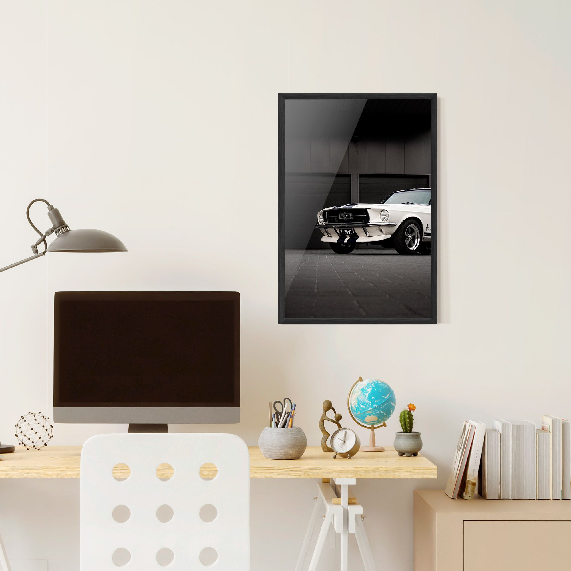 White Vintage Car mockup 6