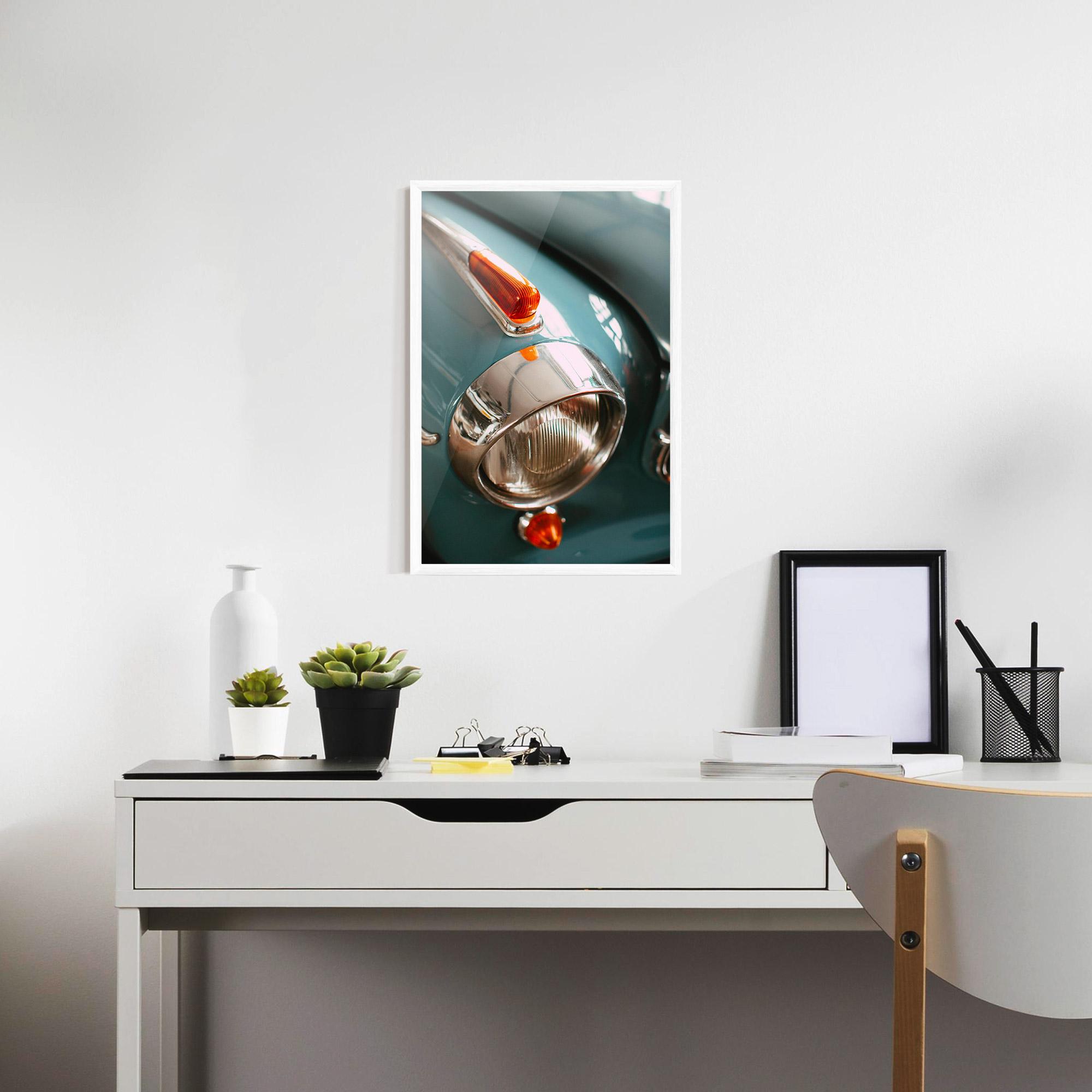 Рамкиран постер Green Closeup Car mockup 7