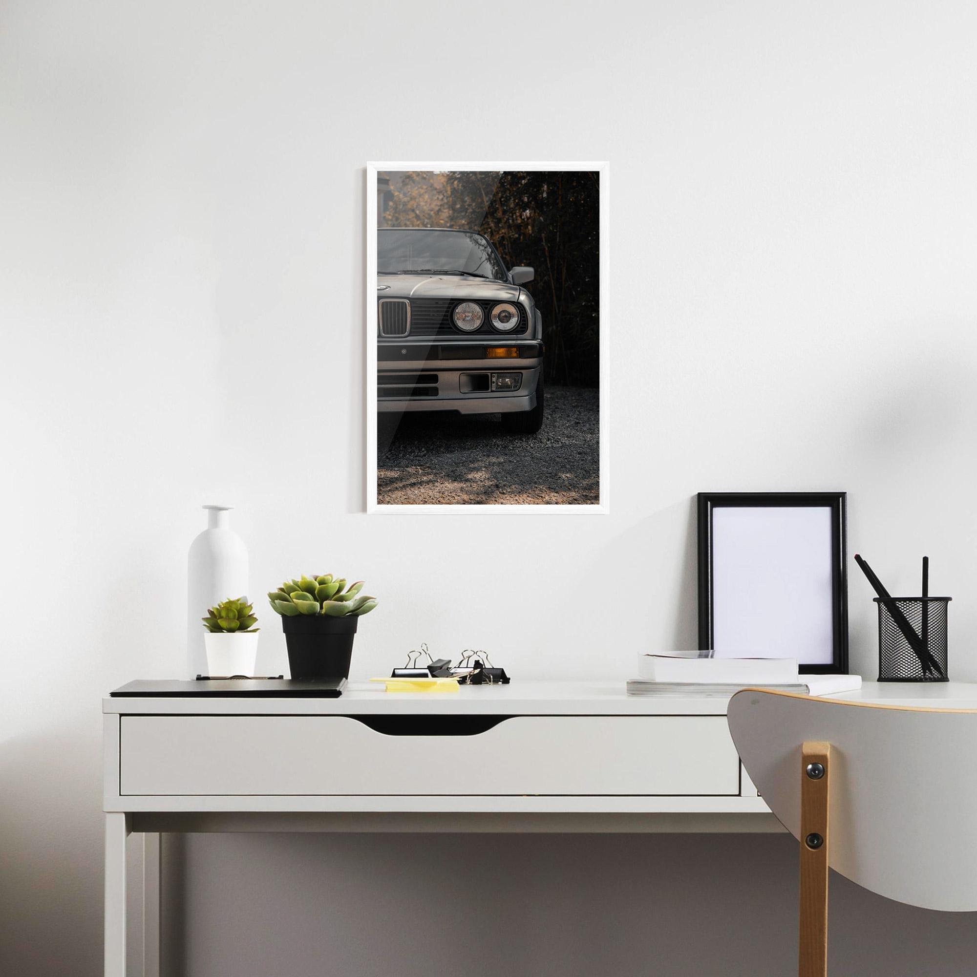 Рамкиран постер Old Bmw Car mockup 7