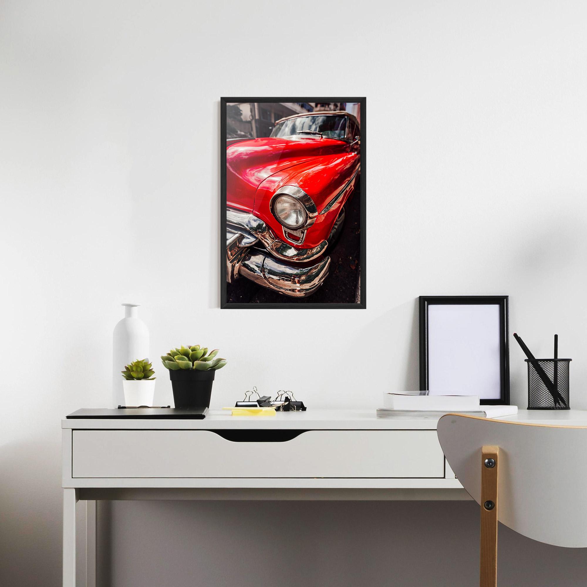 Рамкиран постер Shiny Old Car mockup 7