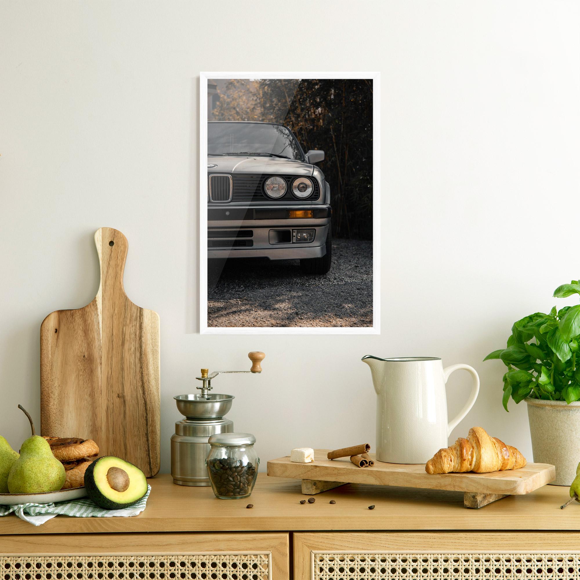 Рамкиран постер Old Bmw Car mockup 8