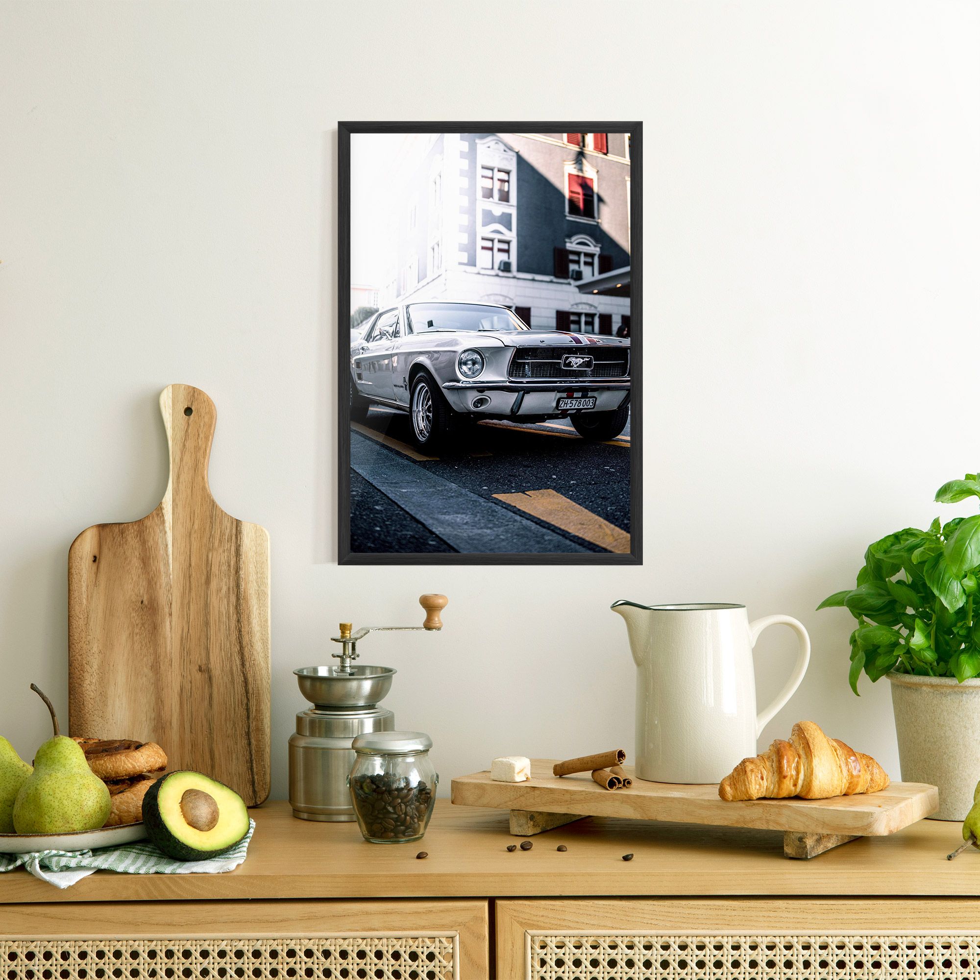 Vintage White Car mockup 8