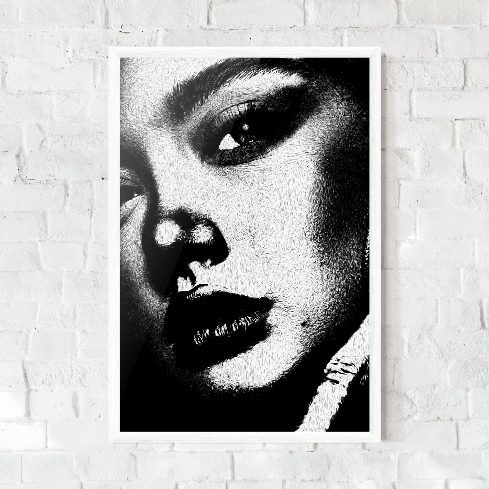 Рамкиран постер White Light Face mockup 0