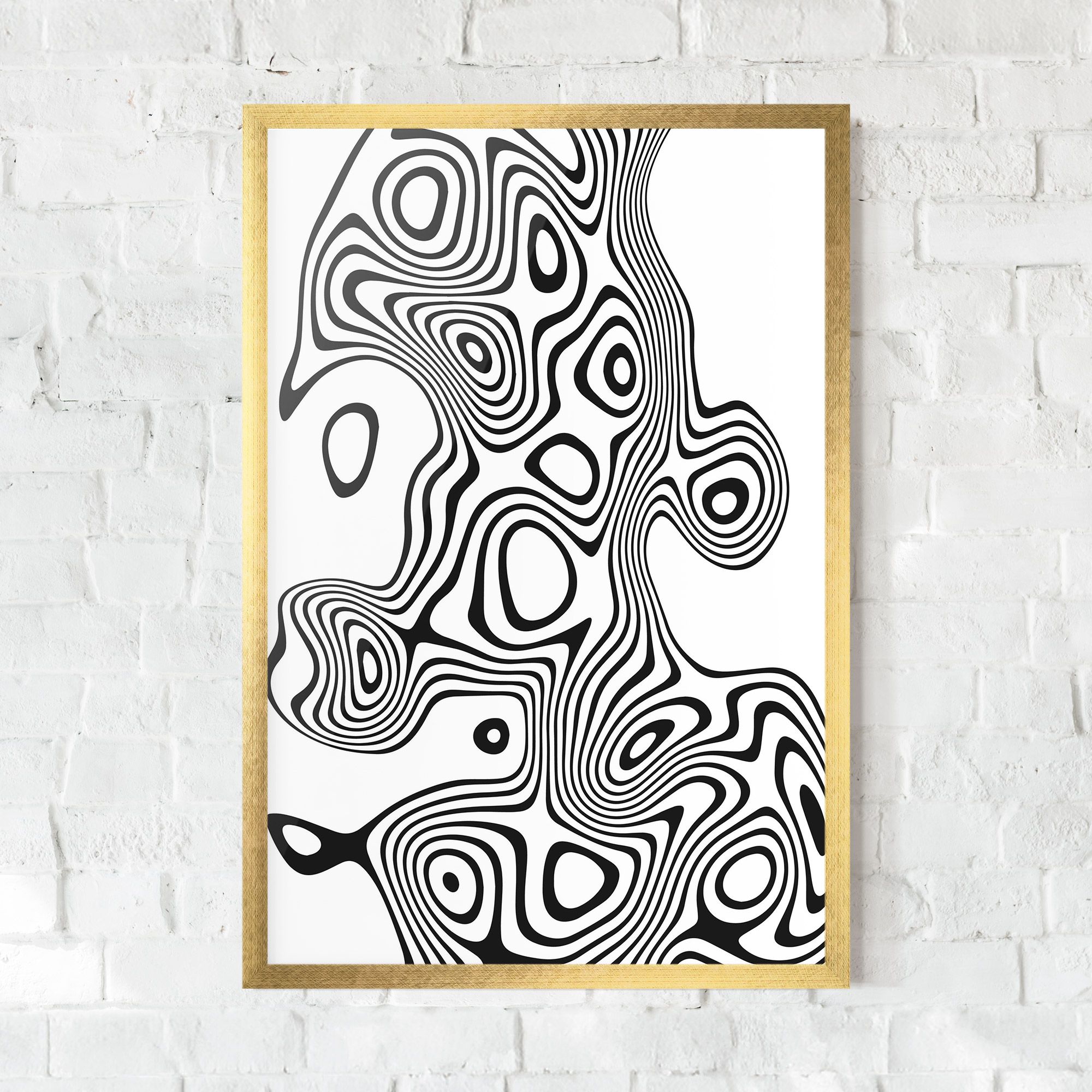 Abstract Line Grey Black mockup 0