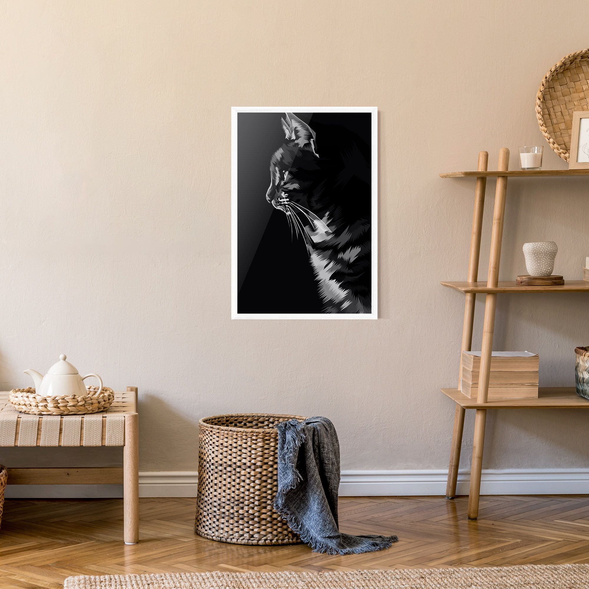 Black Grey Cat mockup 9