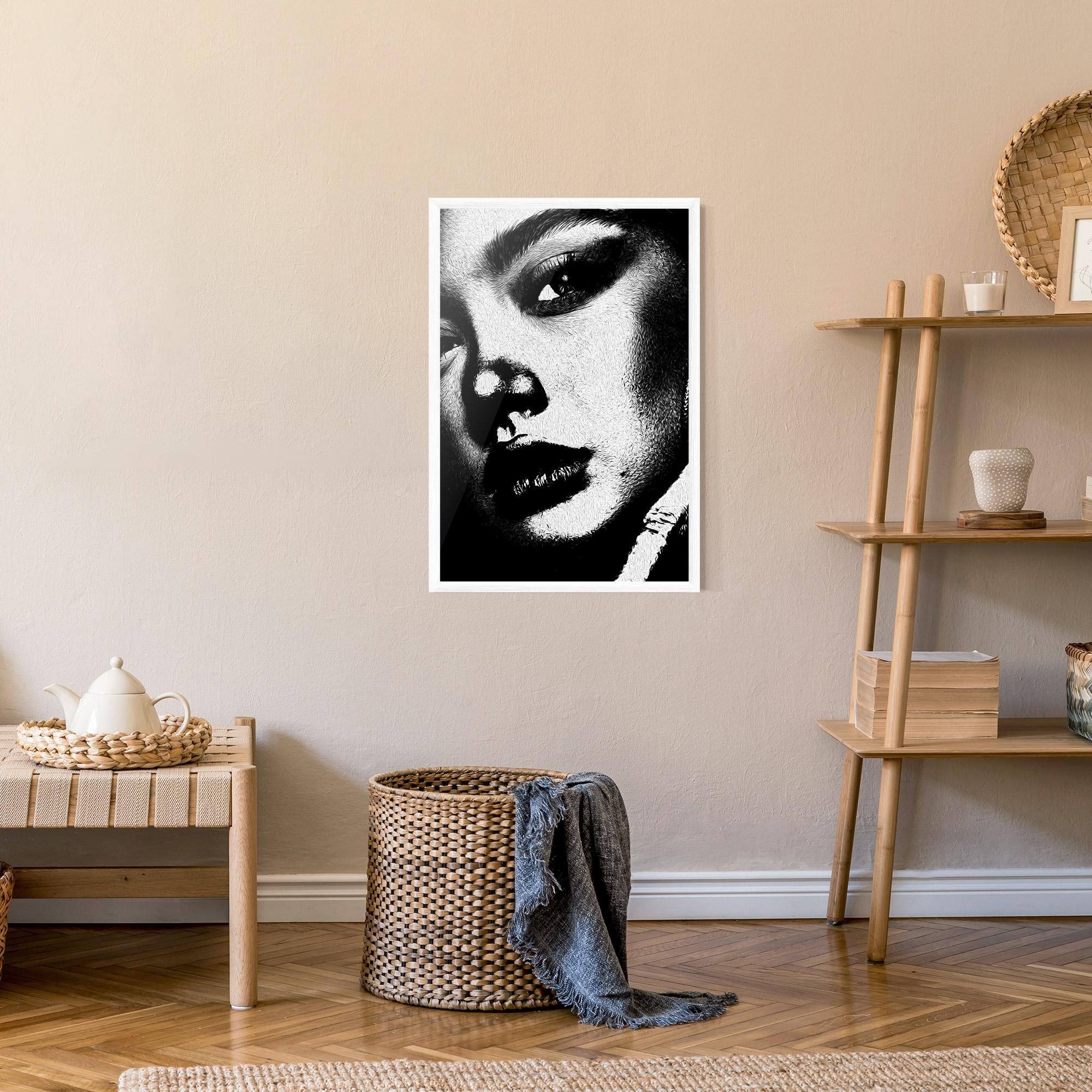 Рамкиран постер White Light Face mockup 9