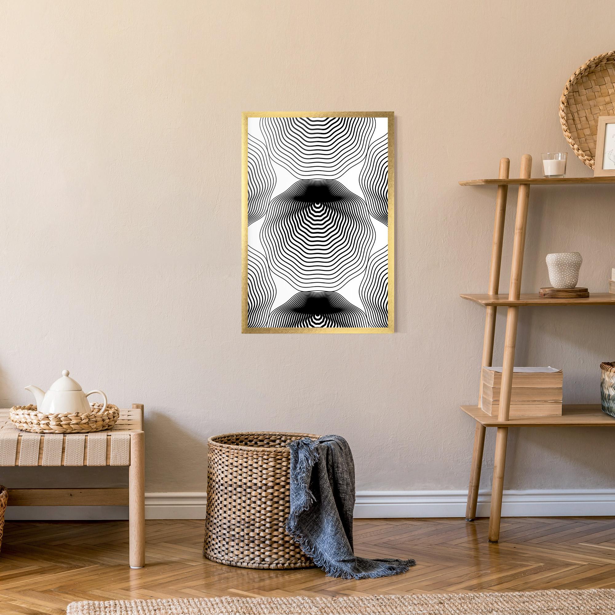 Рамкиран постер Black Line Art mockup 9