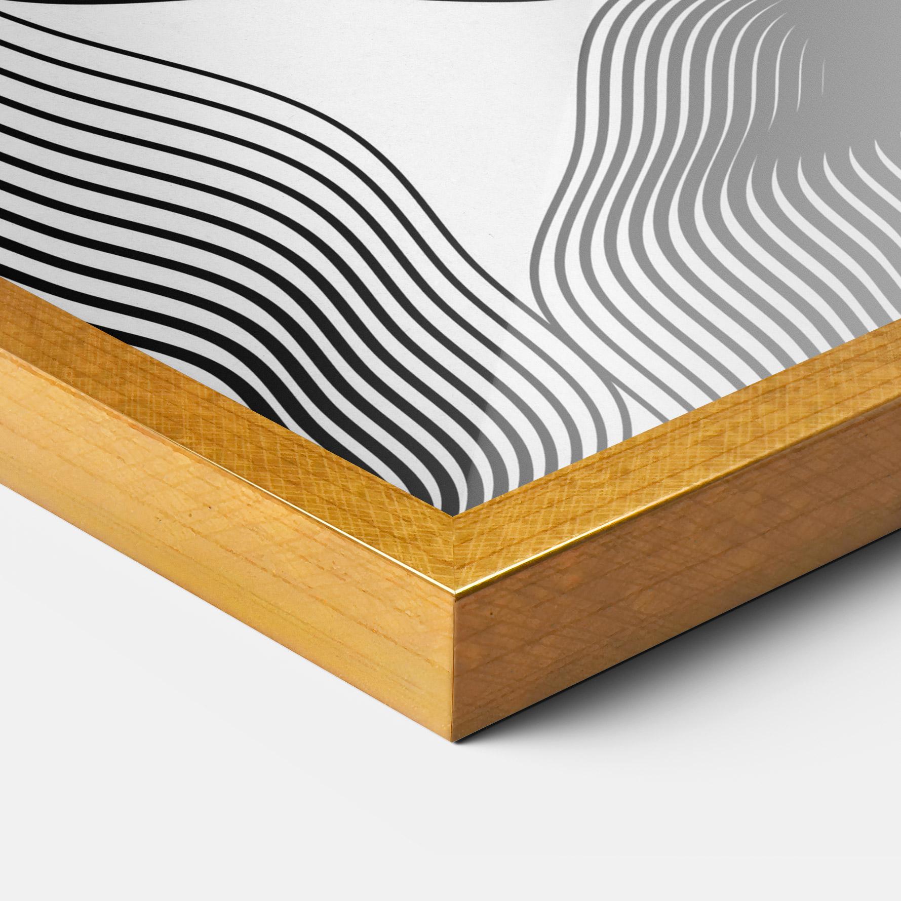 Рамкиран постер Black Line Art mockup 3