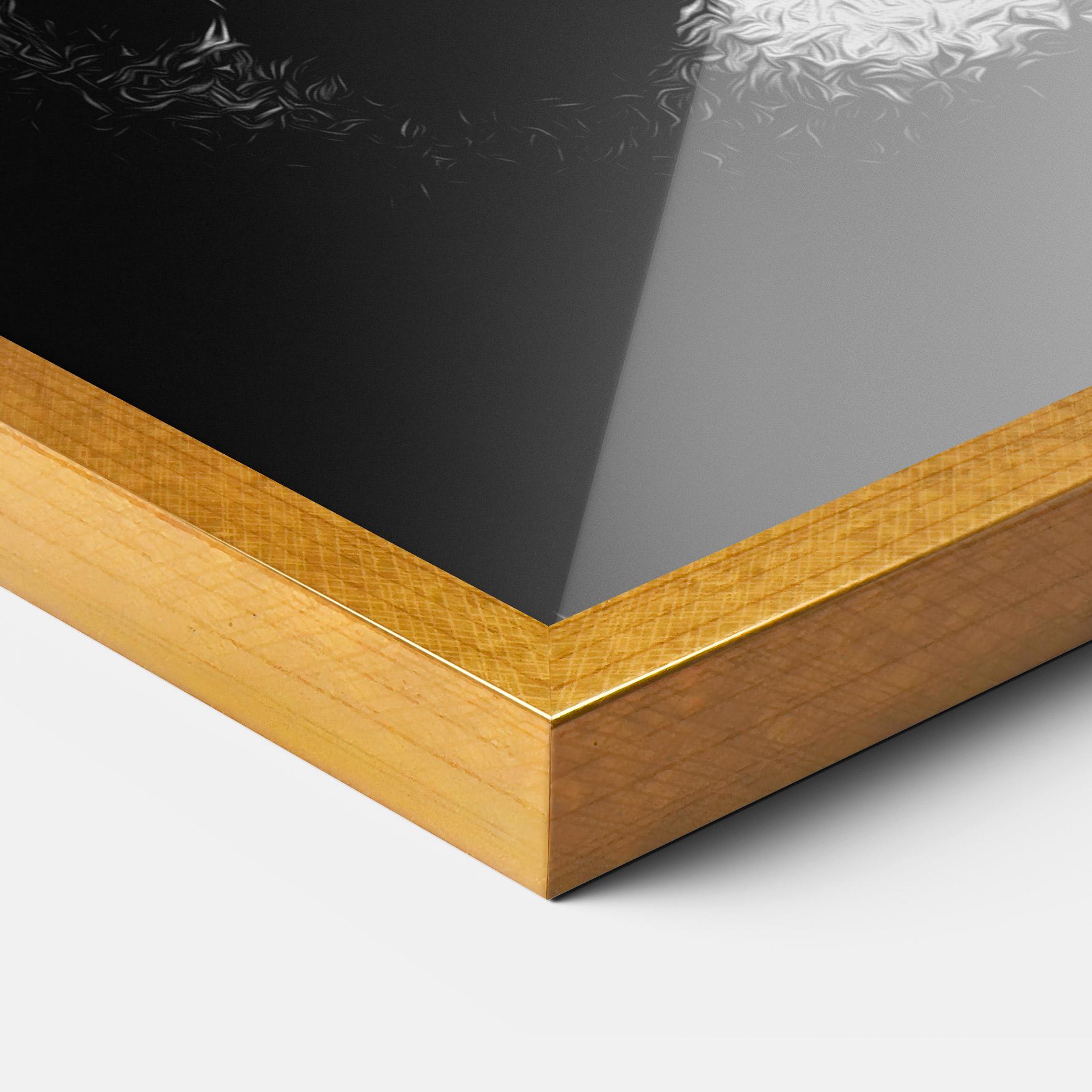 Рамкиран постер White Light Face mockup 3