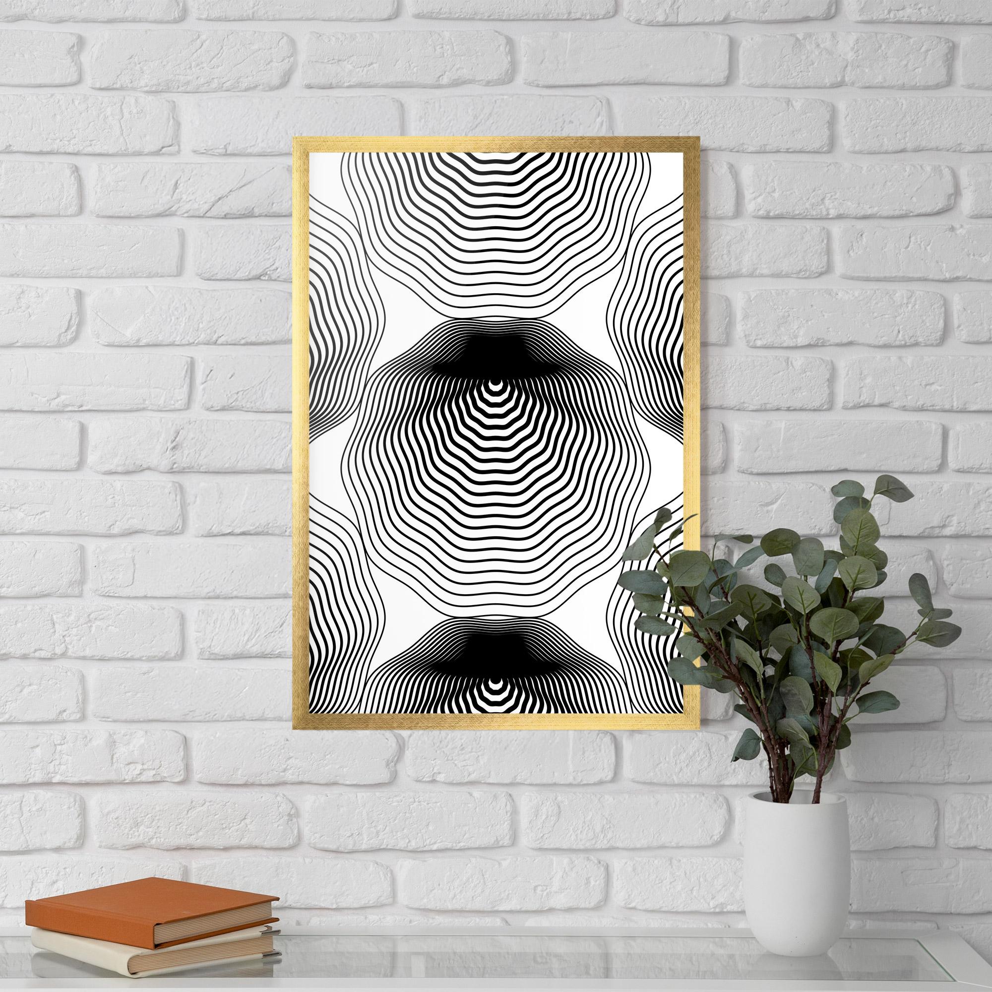 Рамкиран постер Black Line Art mockup 5