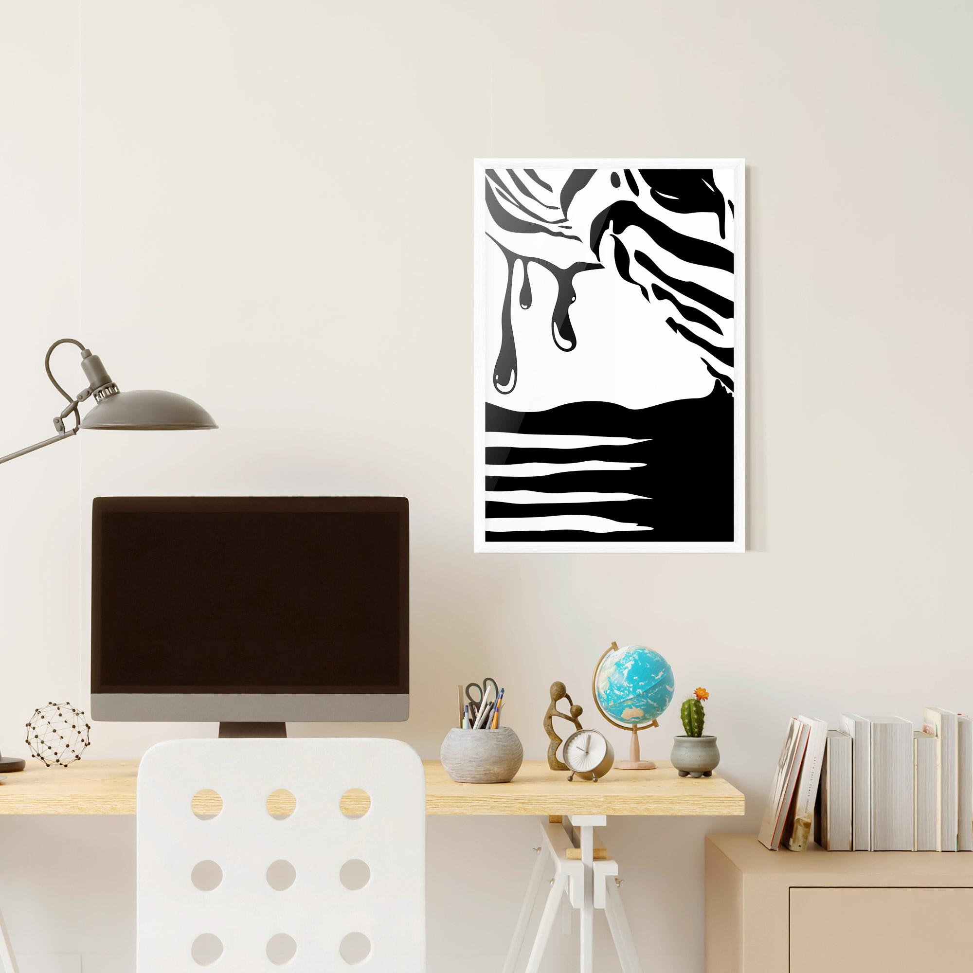Рамкиран постер Zebra Eye mockup 6
