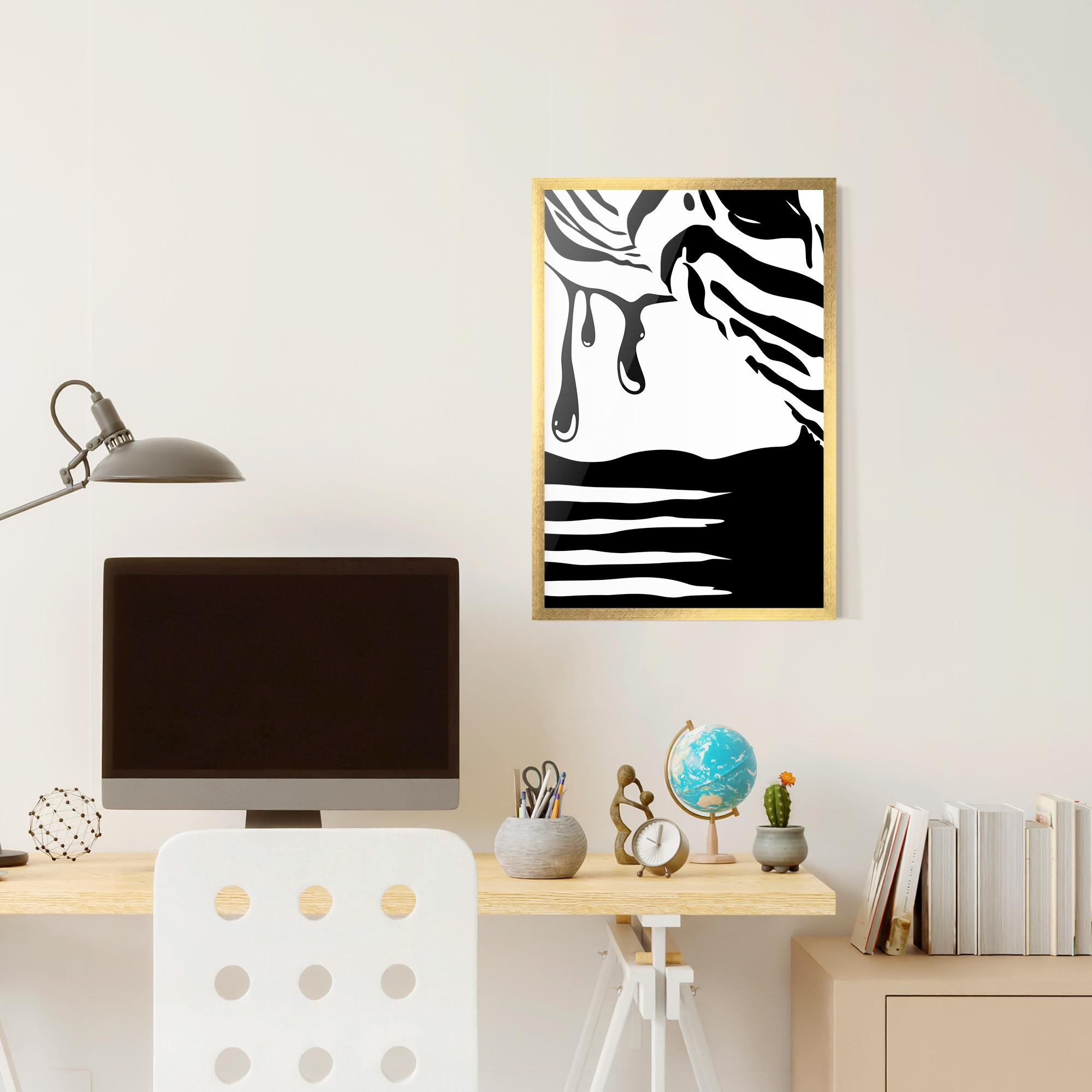 Рамкиран постер Zebra Eye mockup 6