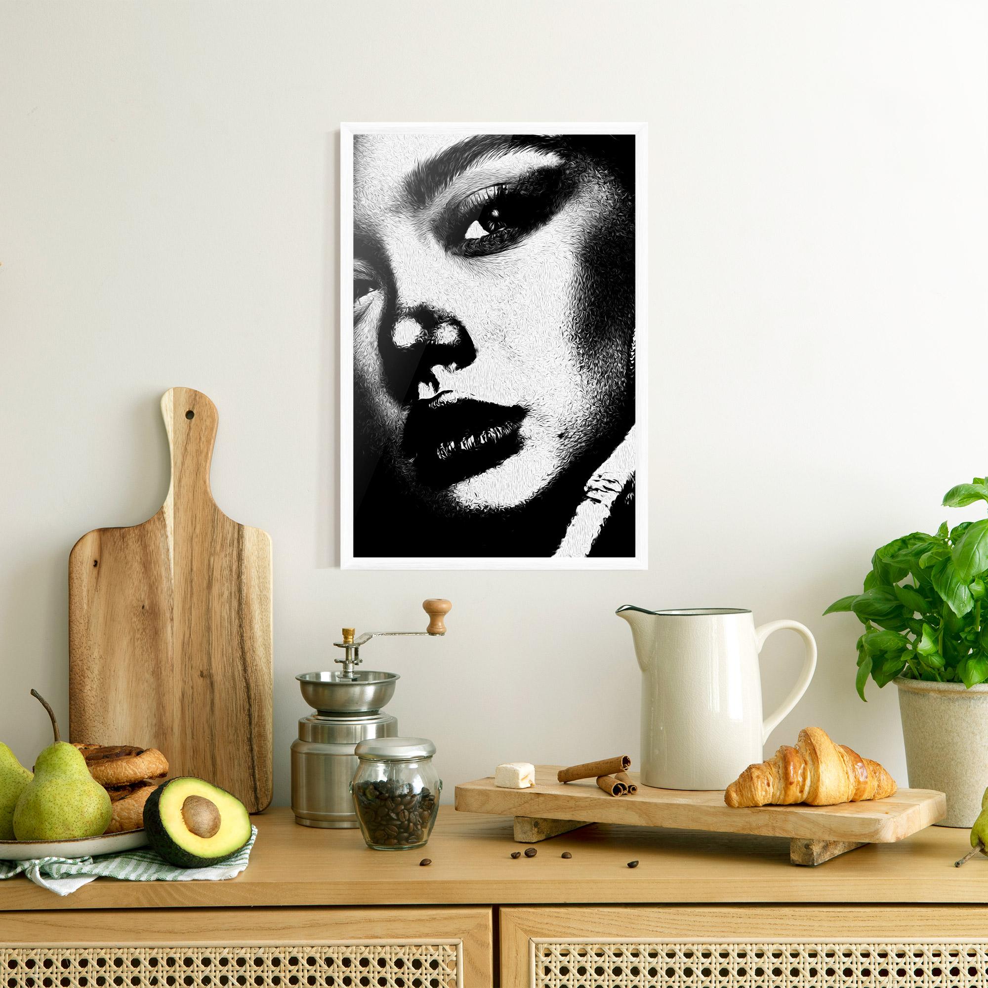 Рамкиран постер White Light Face mockup 8