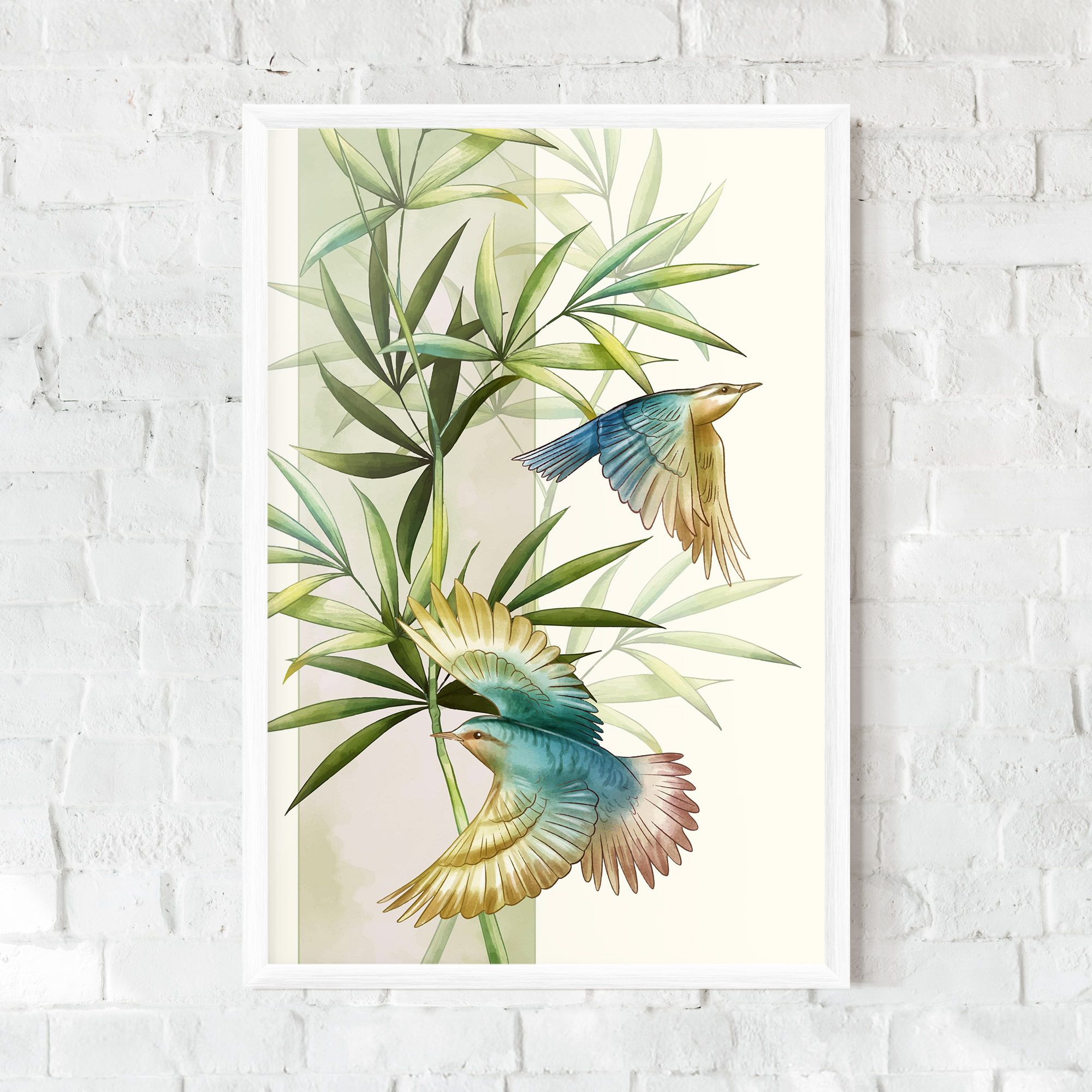 Asiatic Blue Birds mockup 0