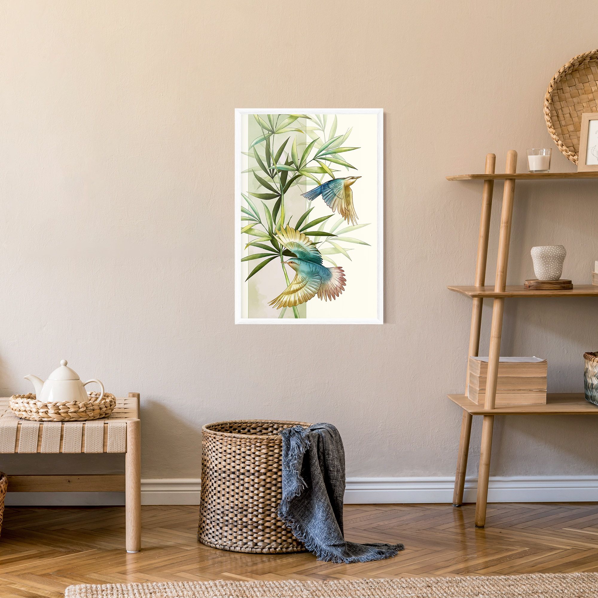 Asiatic Blue Birds mockup 9