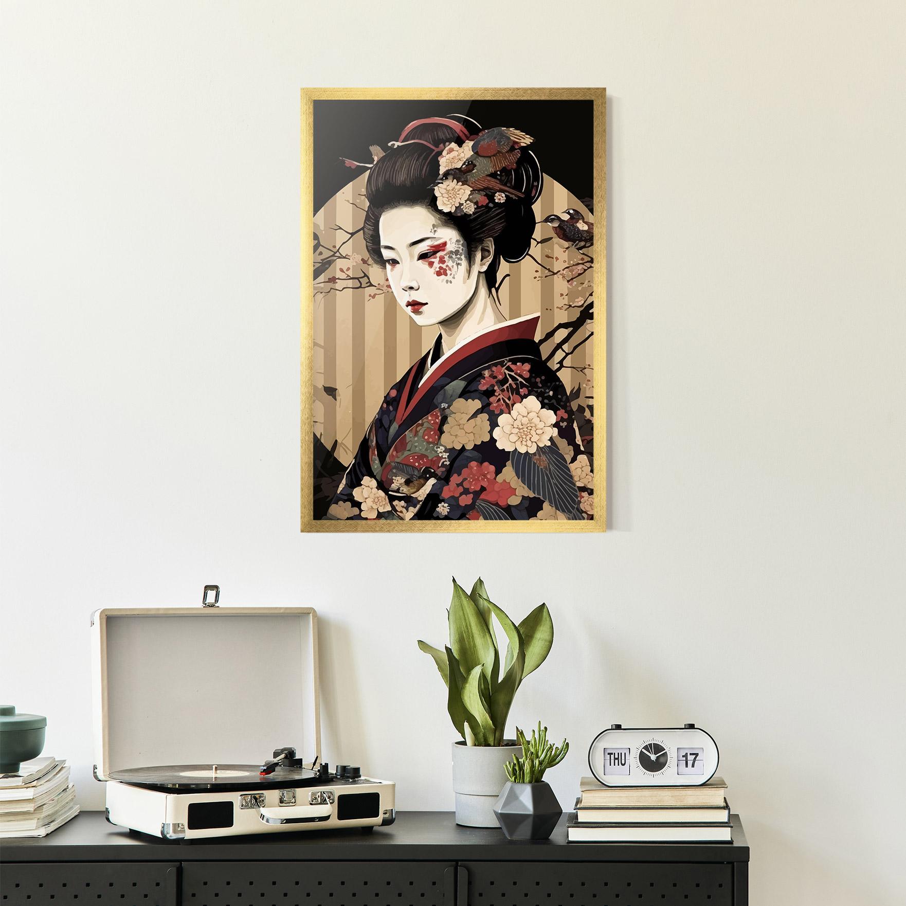 Рамкиран постер Asiatic Lady mockup 2