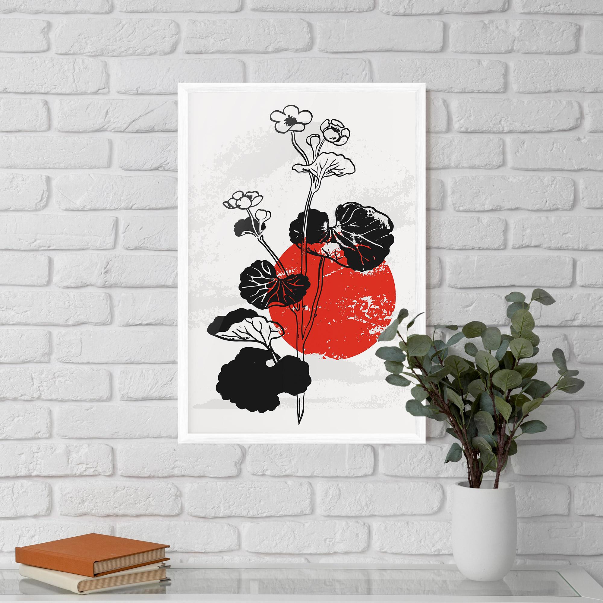 Рамкиран постер Japan Plant Art mockup 5