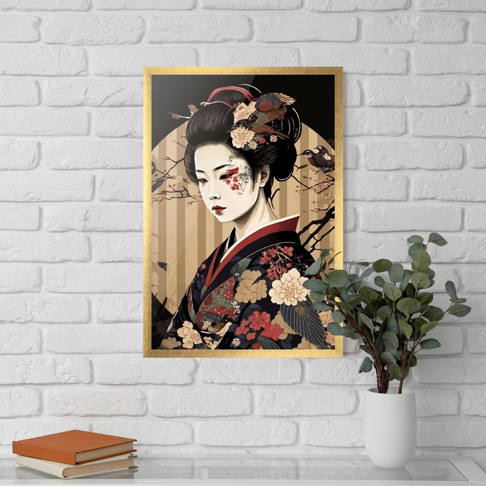 Рамкиран постер Asiatic Lady mockup 5