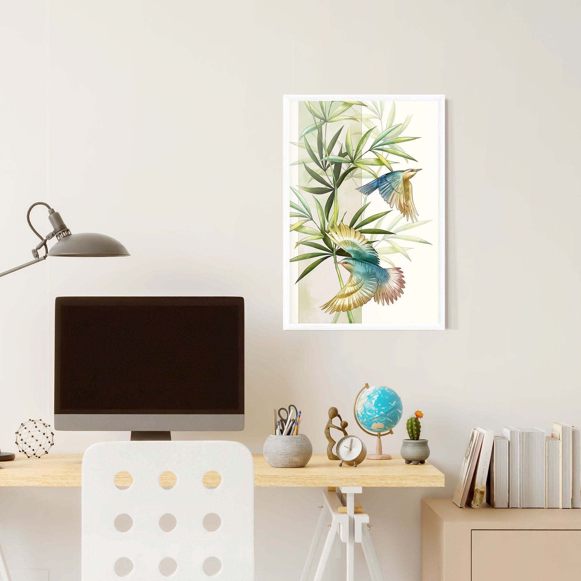 Asiatic Blue Birds mockup 6