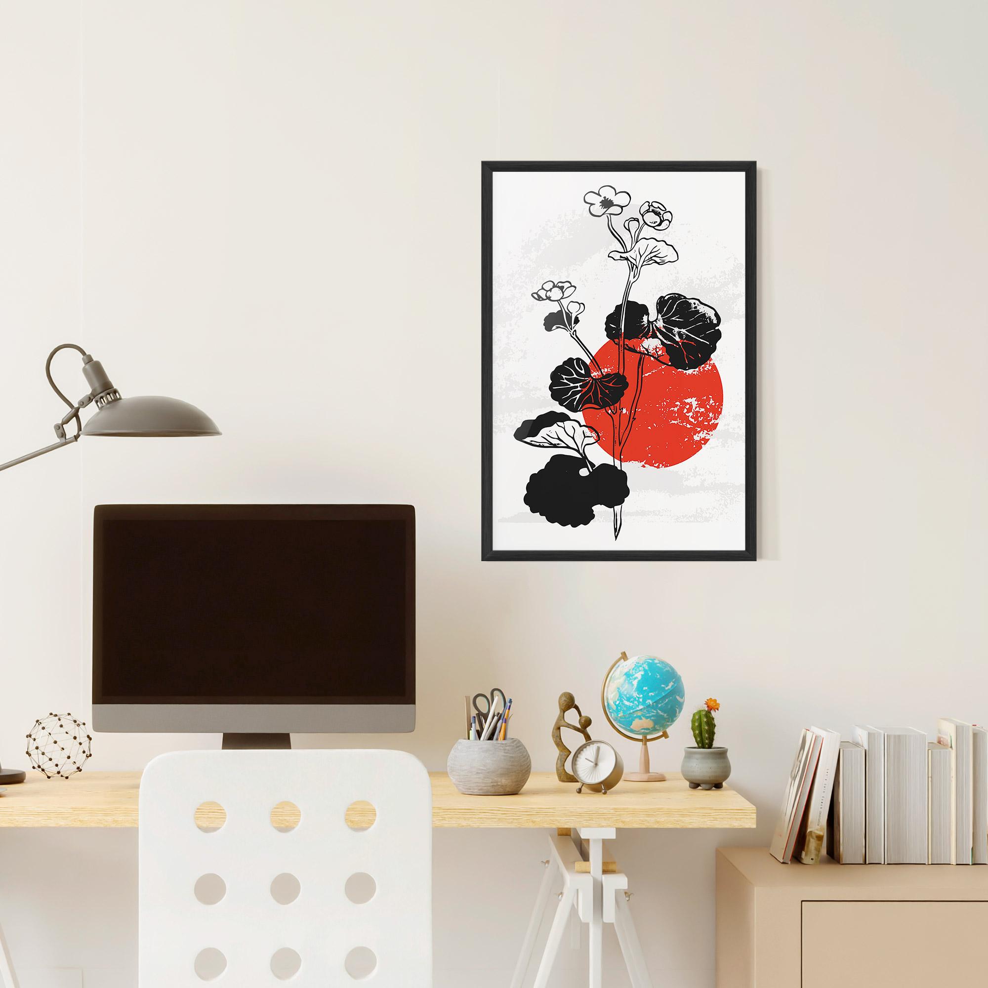 Рамкиран постер Japan Plant Art mockup 6