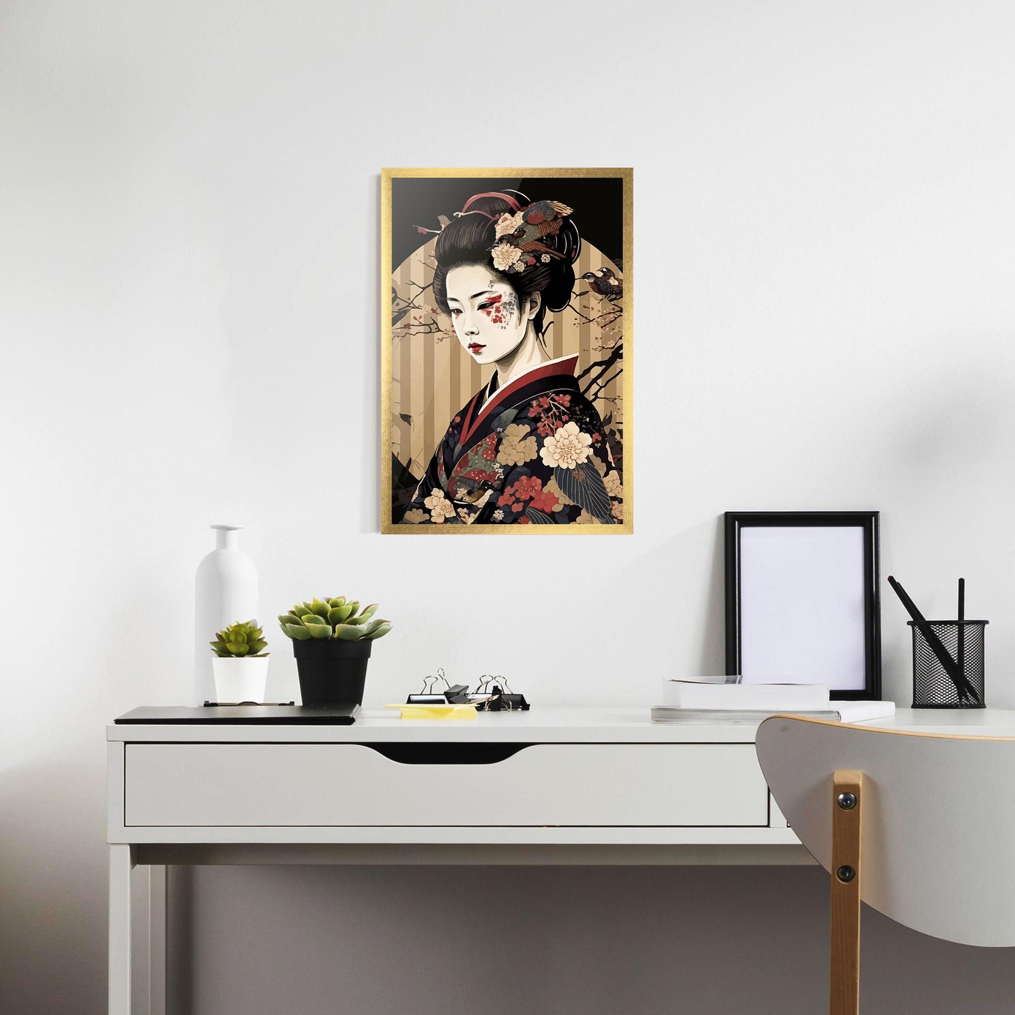 Рамкиран постер Asiatic Lady mockup 7