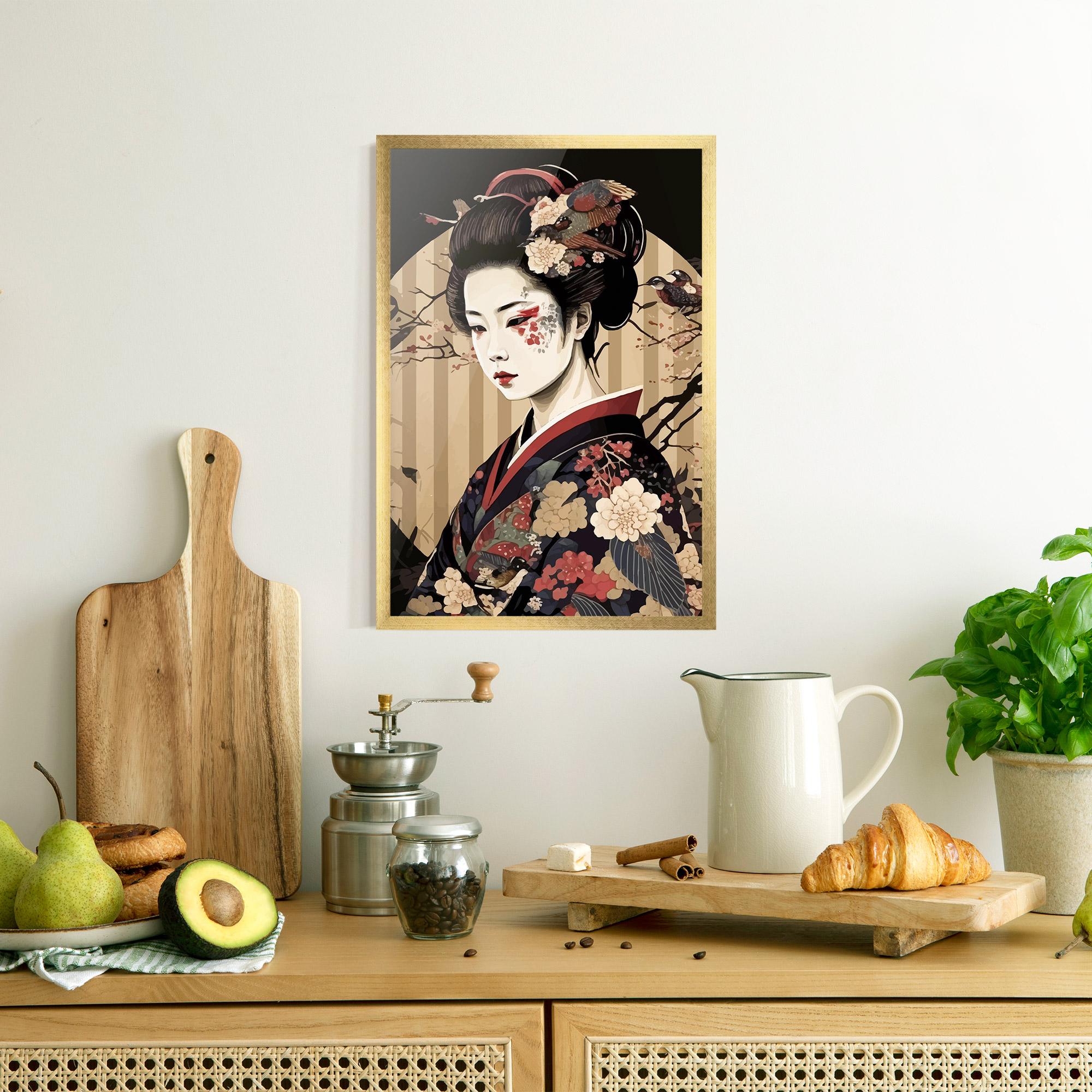 Рамкиран постер Asiatic Lady mockup 8