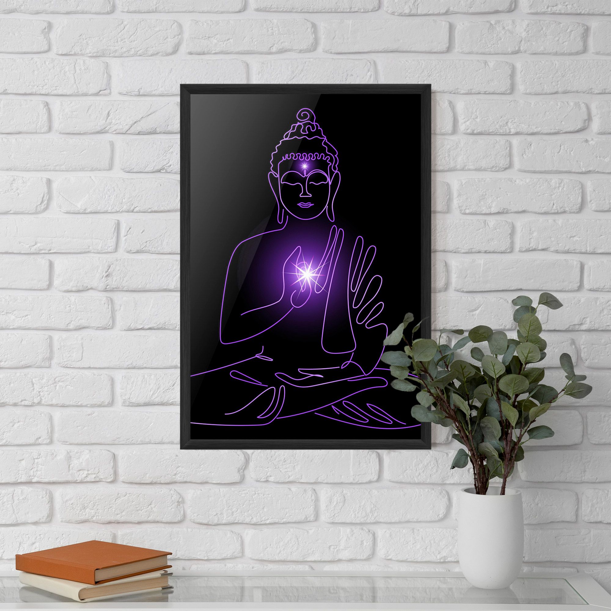 Glowing Buddha mockup 5