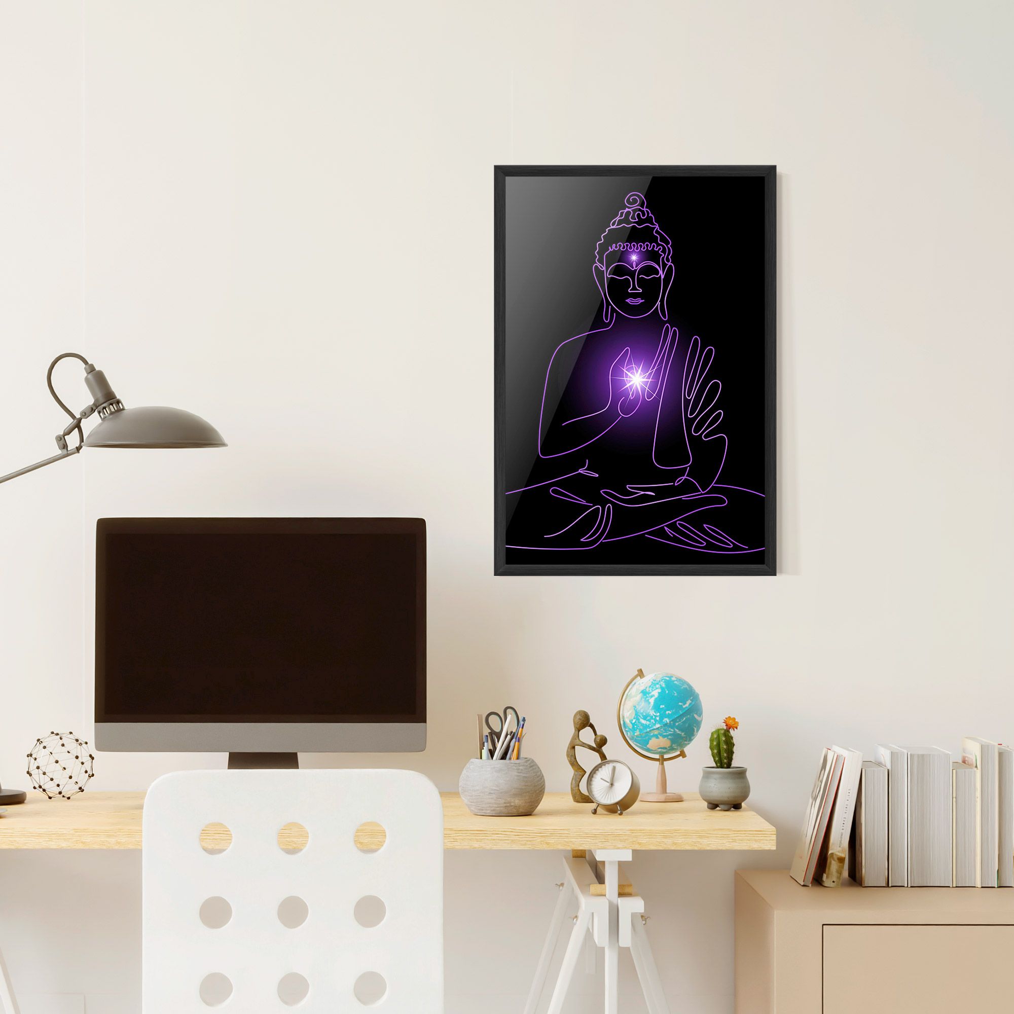 Glowing Buddha mockup 6