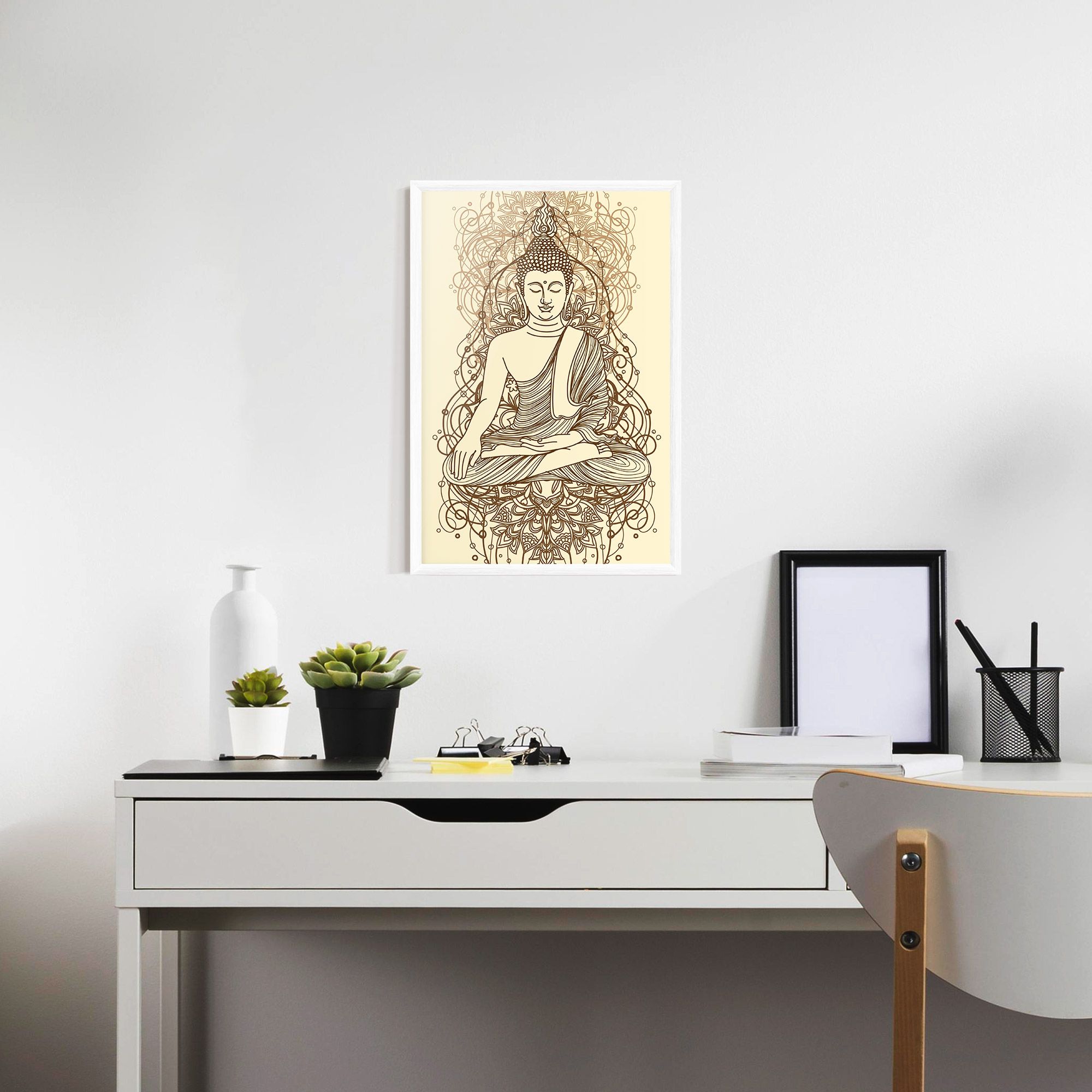Brown Line Buddha mockup 7