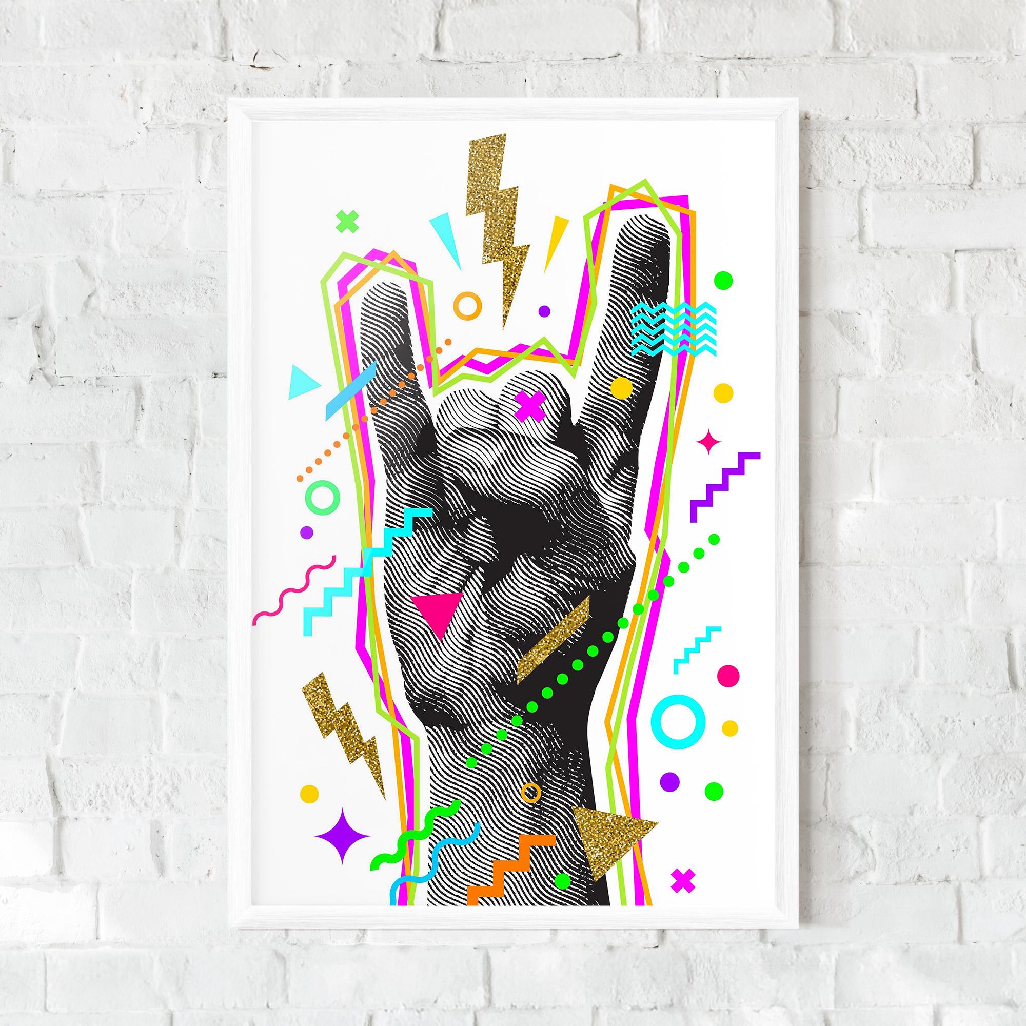 Рамкиран постер Hand Sign Art mockup 0