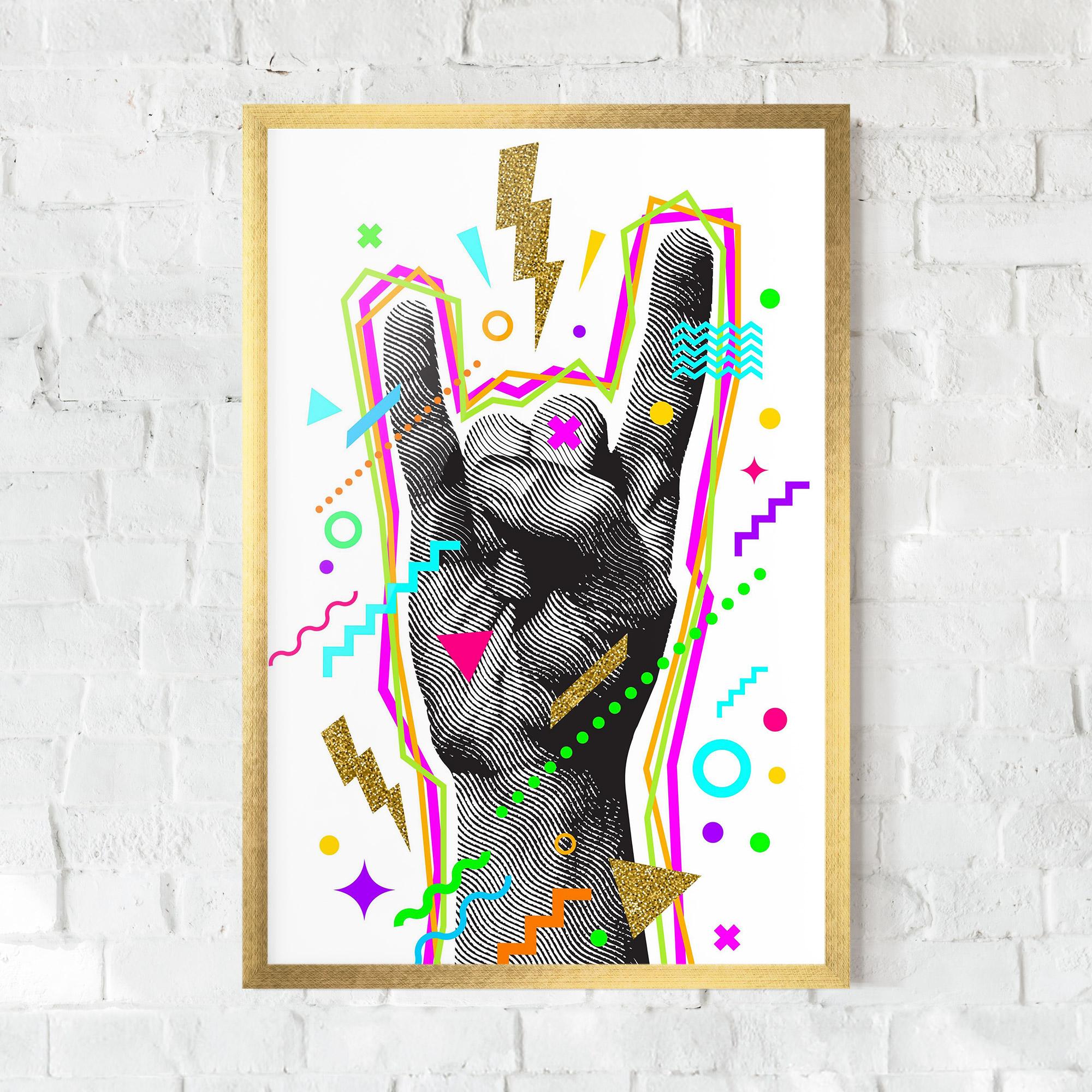 Рамкиран постер Hand Sign Art mockup 0