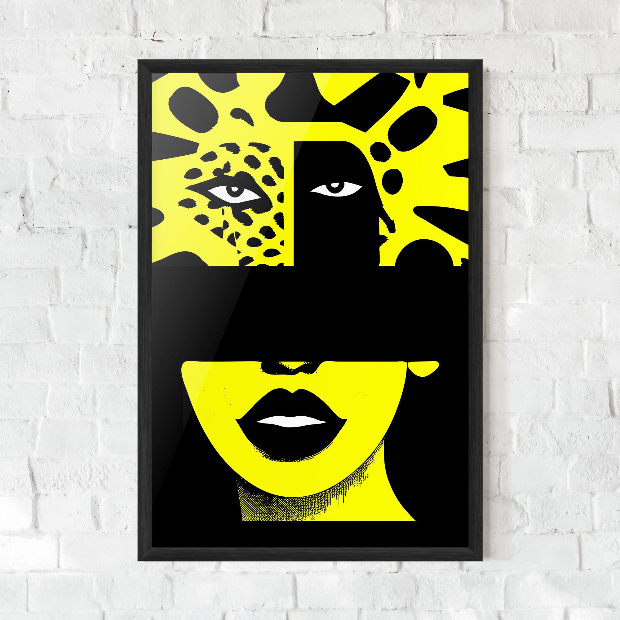 Рамкиран постер Jaguar Woman Art mockup 0