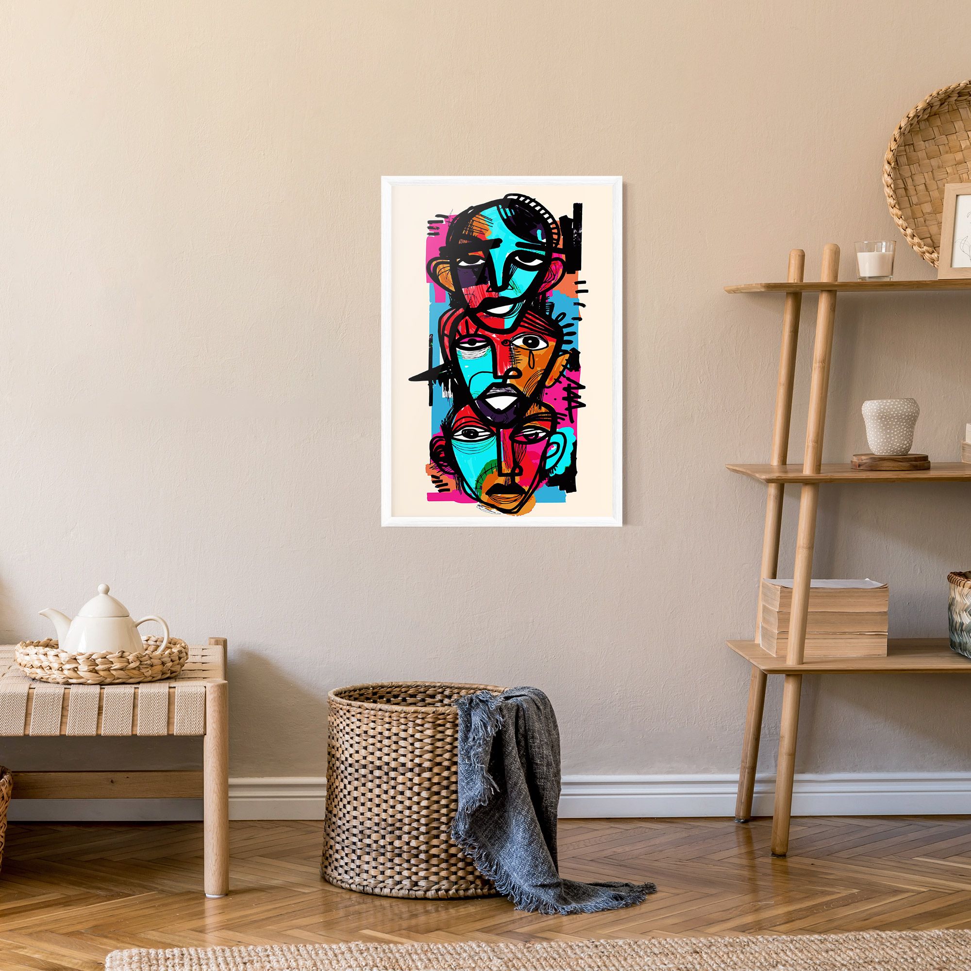 Blue Orange Faces mockup 9