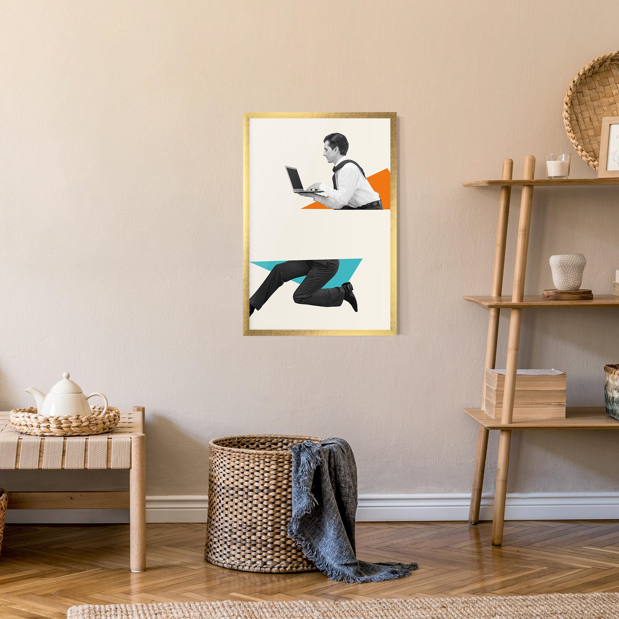 Рамкиран постер Businessman Collage mockup 9