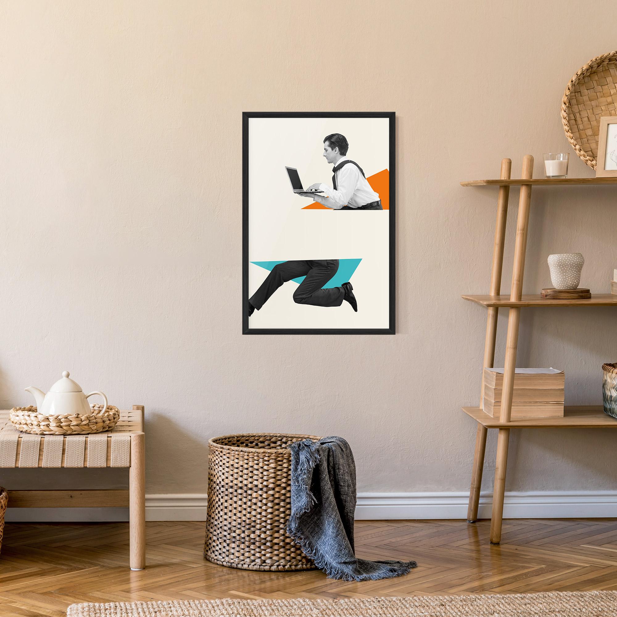 Рамкиран постер Businessman Collage mockup 9