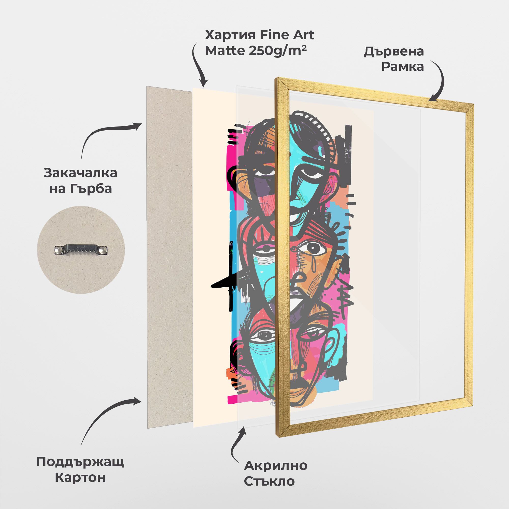 Blue Orange Faces mockup 1