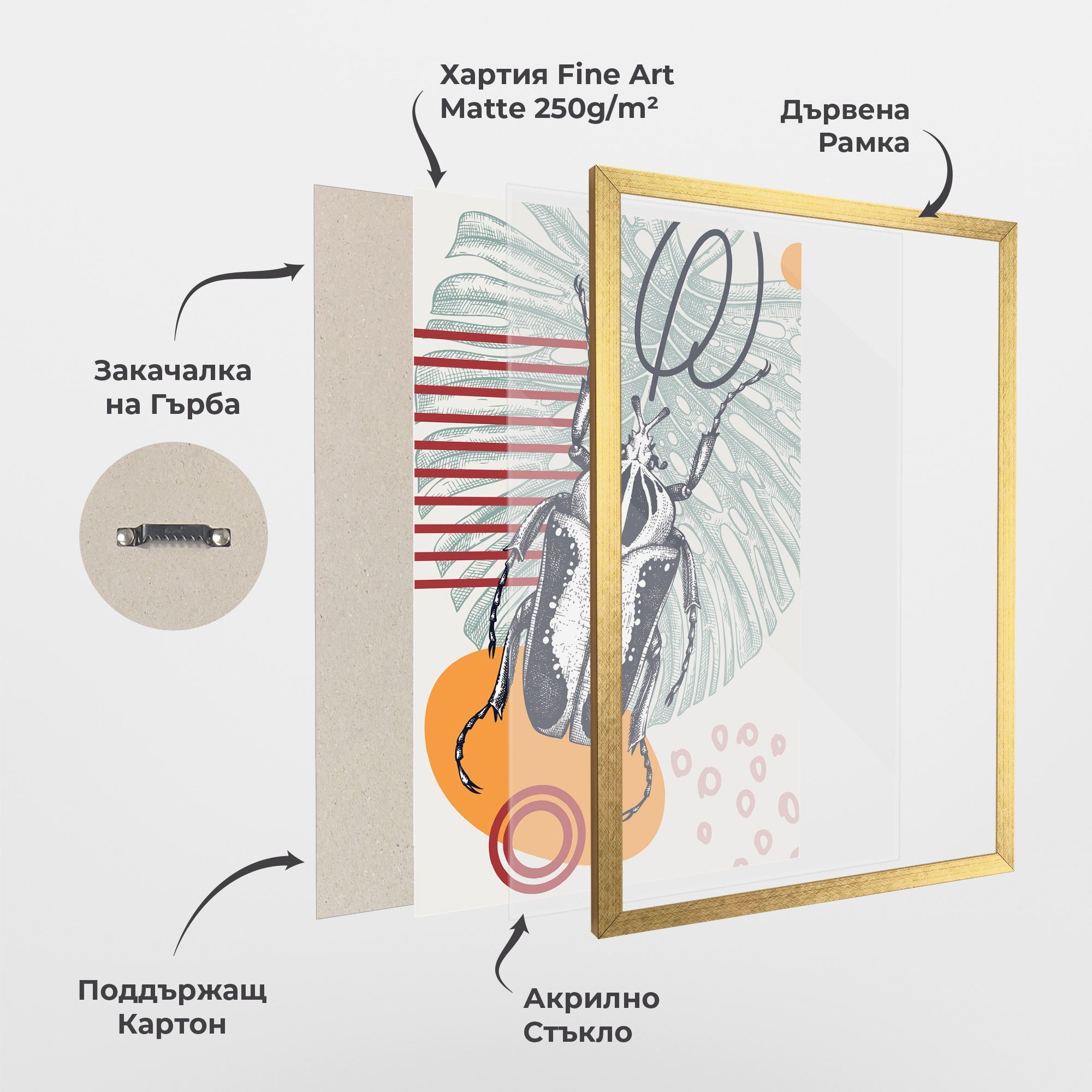 Insects Art Collage mockup 1